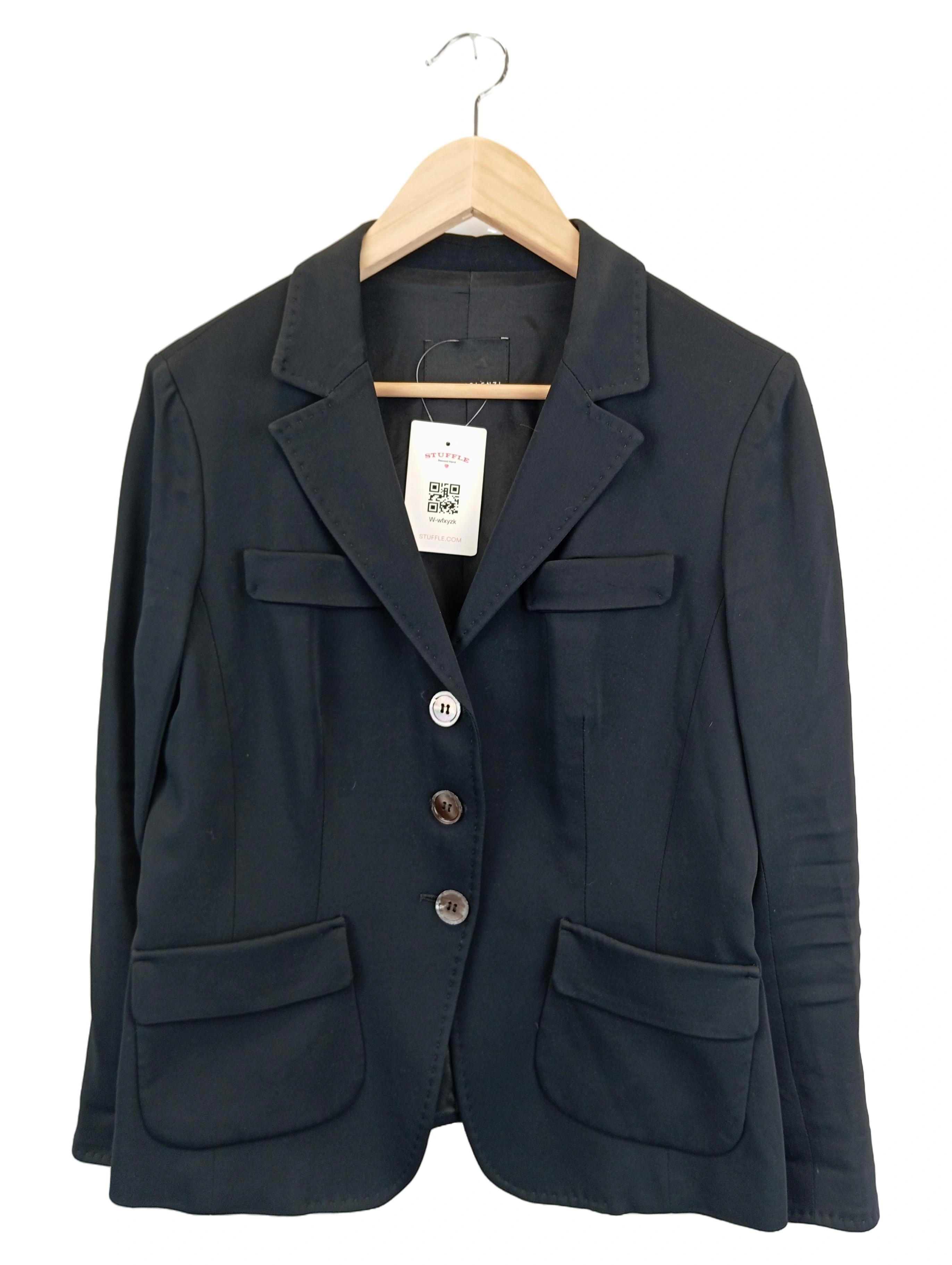 FABRIZIO LENZI Damen Blazer Gr. 40/L Schwarz Business Elegant 1