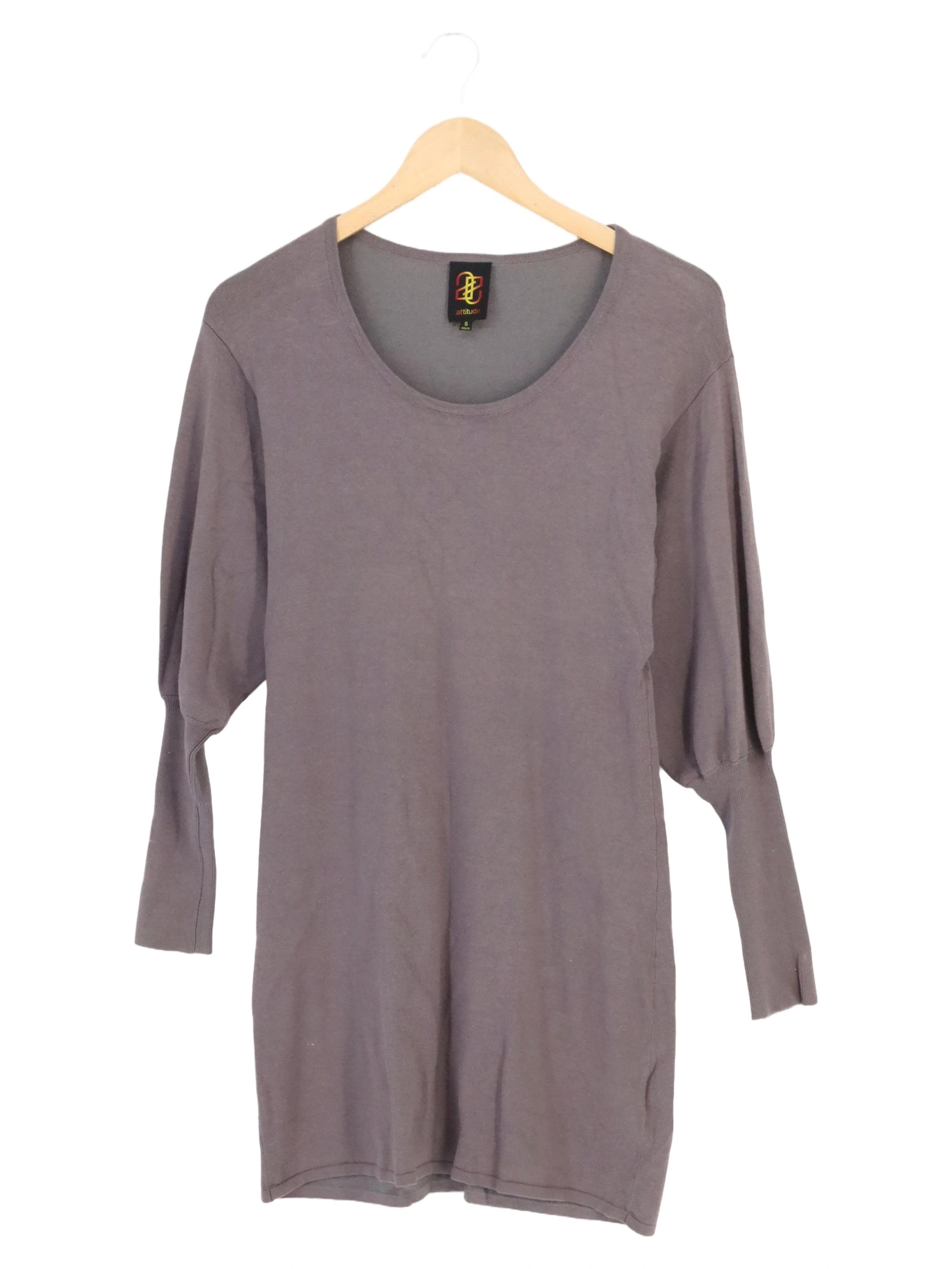ATTITUDE Damen Freizeitkleid Grau Gr. 36/S Minikleid Casual Basic 1
