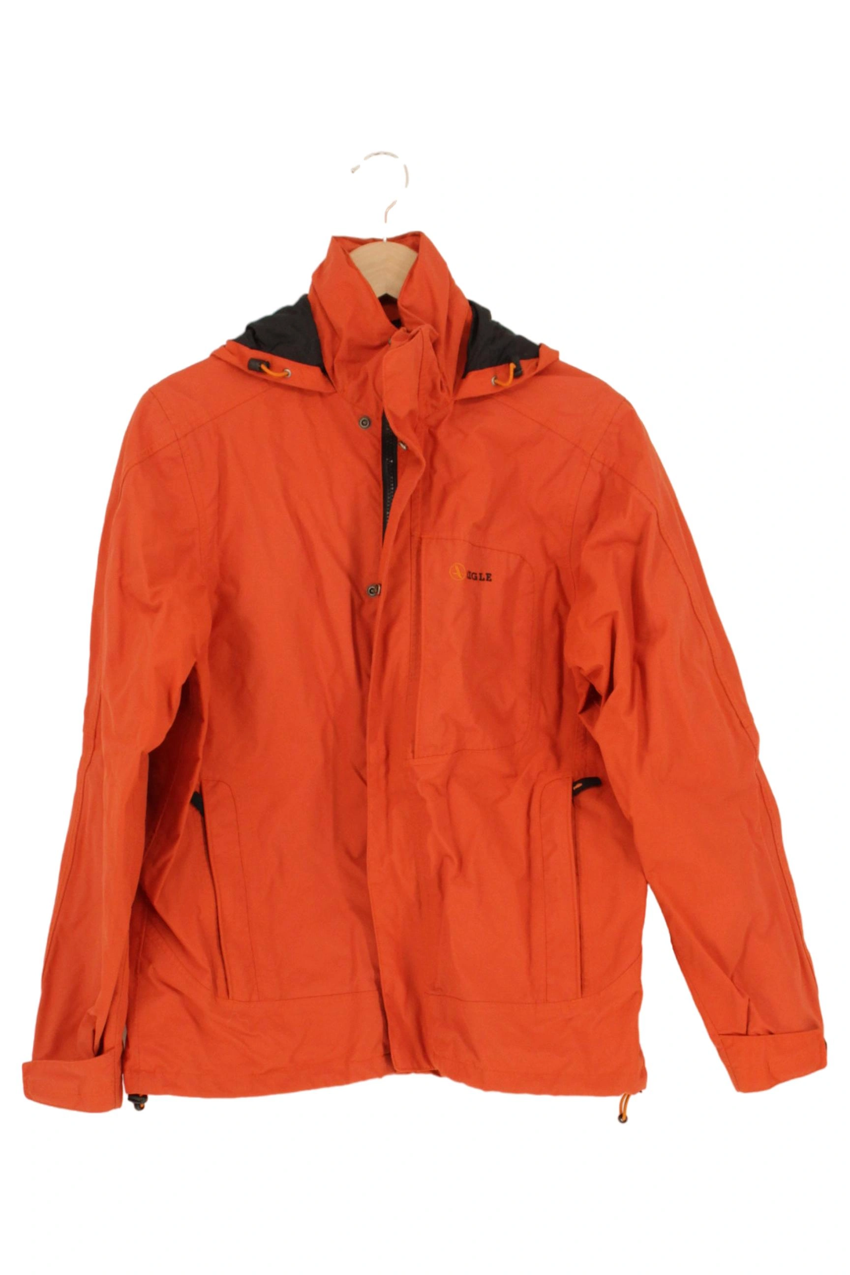 AIGLE Regenjacke Damen Gr. 36/S Orange Outdoor Sportlich Kapuze Reißverschluss 1