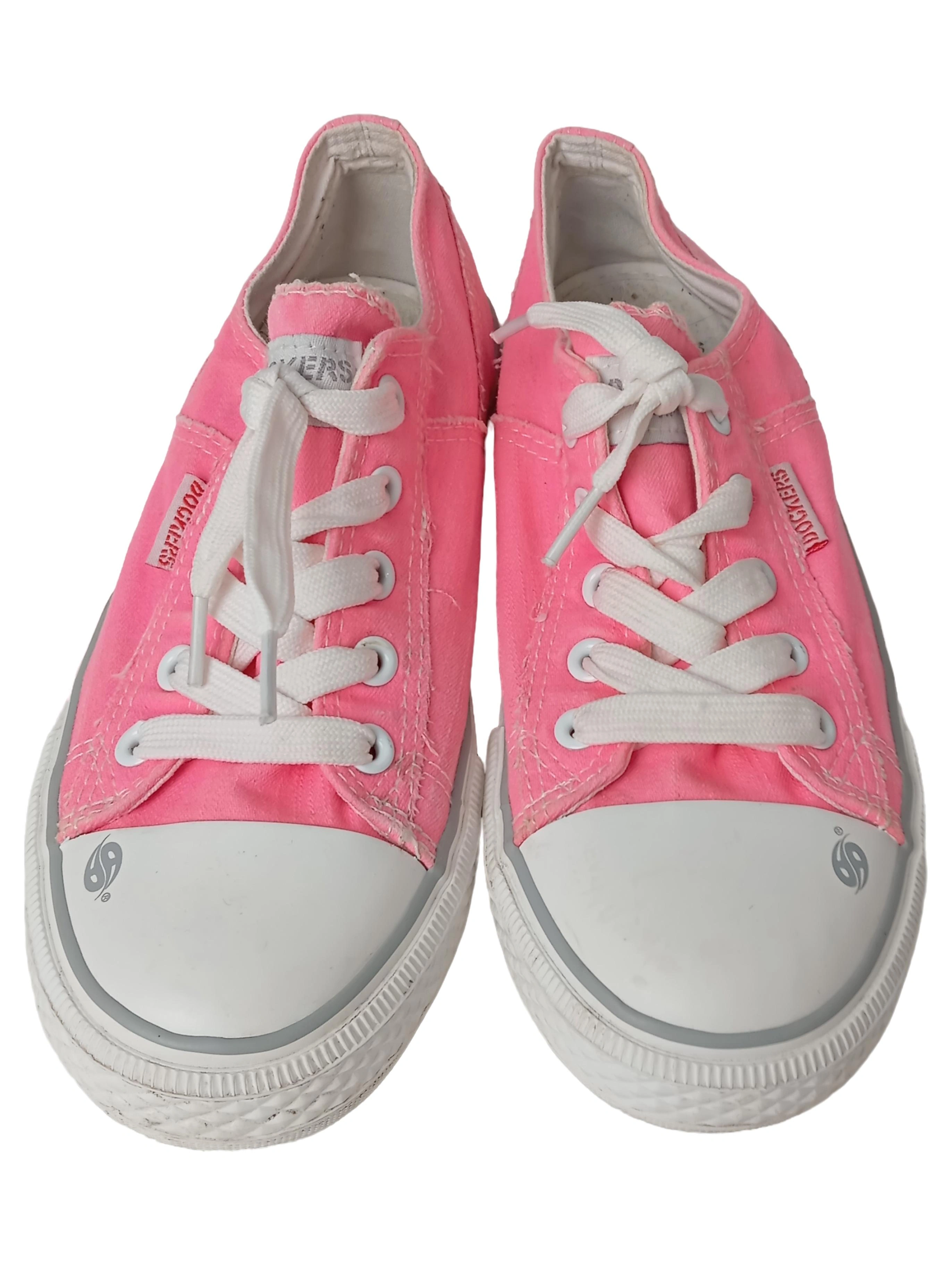 DOCKERS BY GERLI Schnürschuhe Kinder Gr. 35 Rosa Casual Sneaker 1