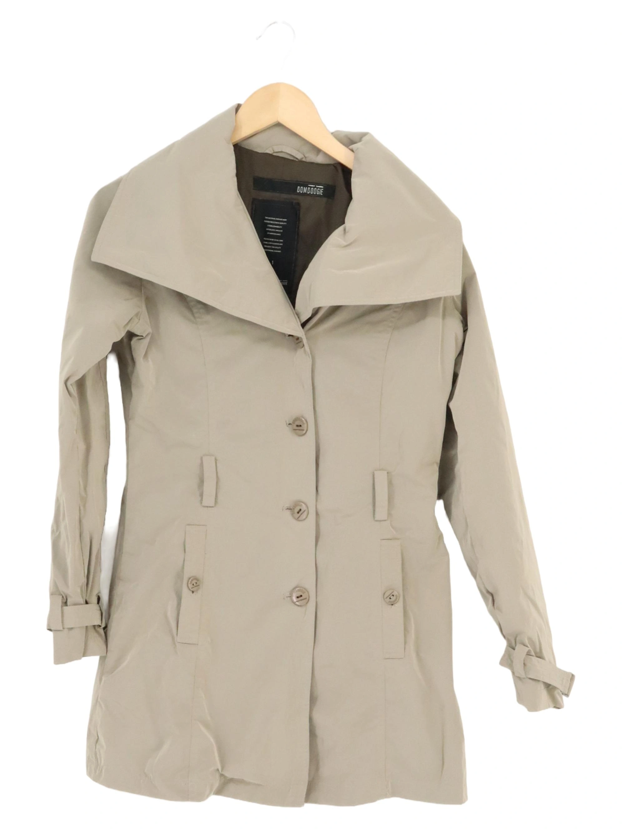 BOMBOOGIE Leichter Mantel Damen Gr. 36/S Beige Klassisch Elegant 1