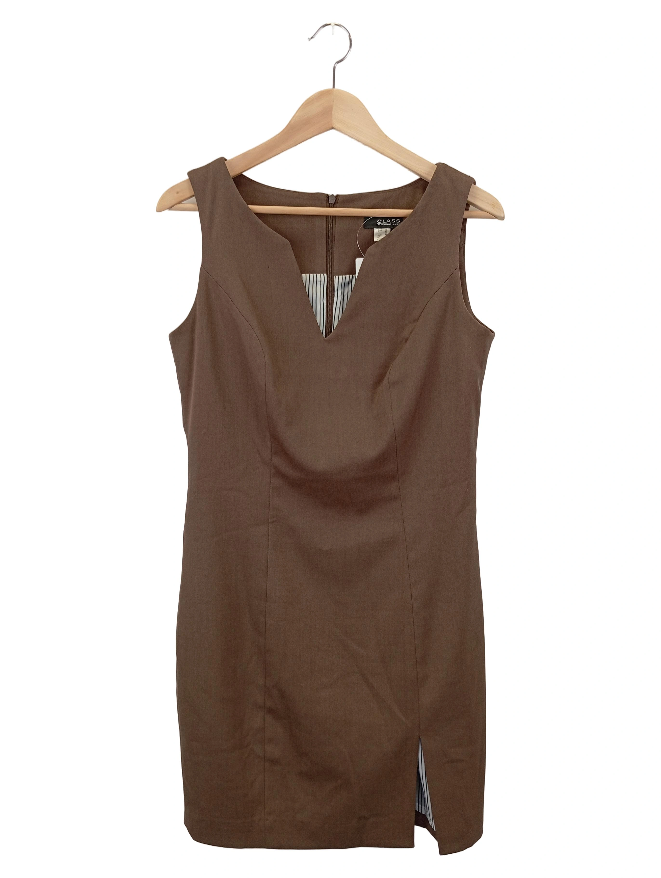 CLAAS Damen Businesskleid Gr. 38 M Braun Elegant Ärmellos Büro 1