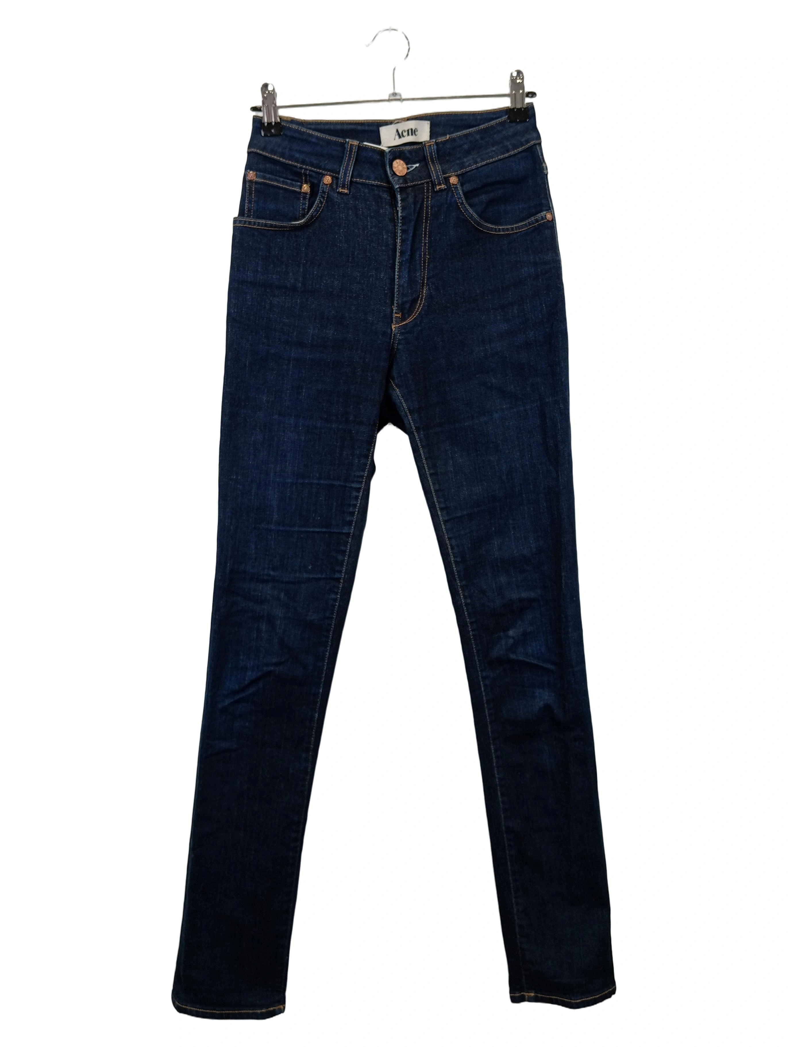 ACNE Damen High Waist Jeans Needle Soft Raw Blau W26/32 1