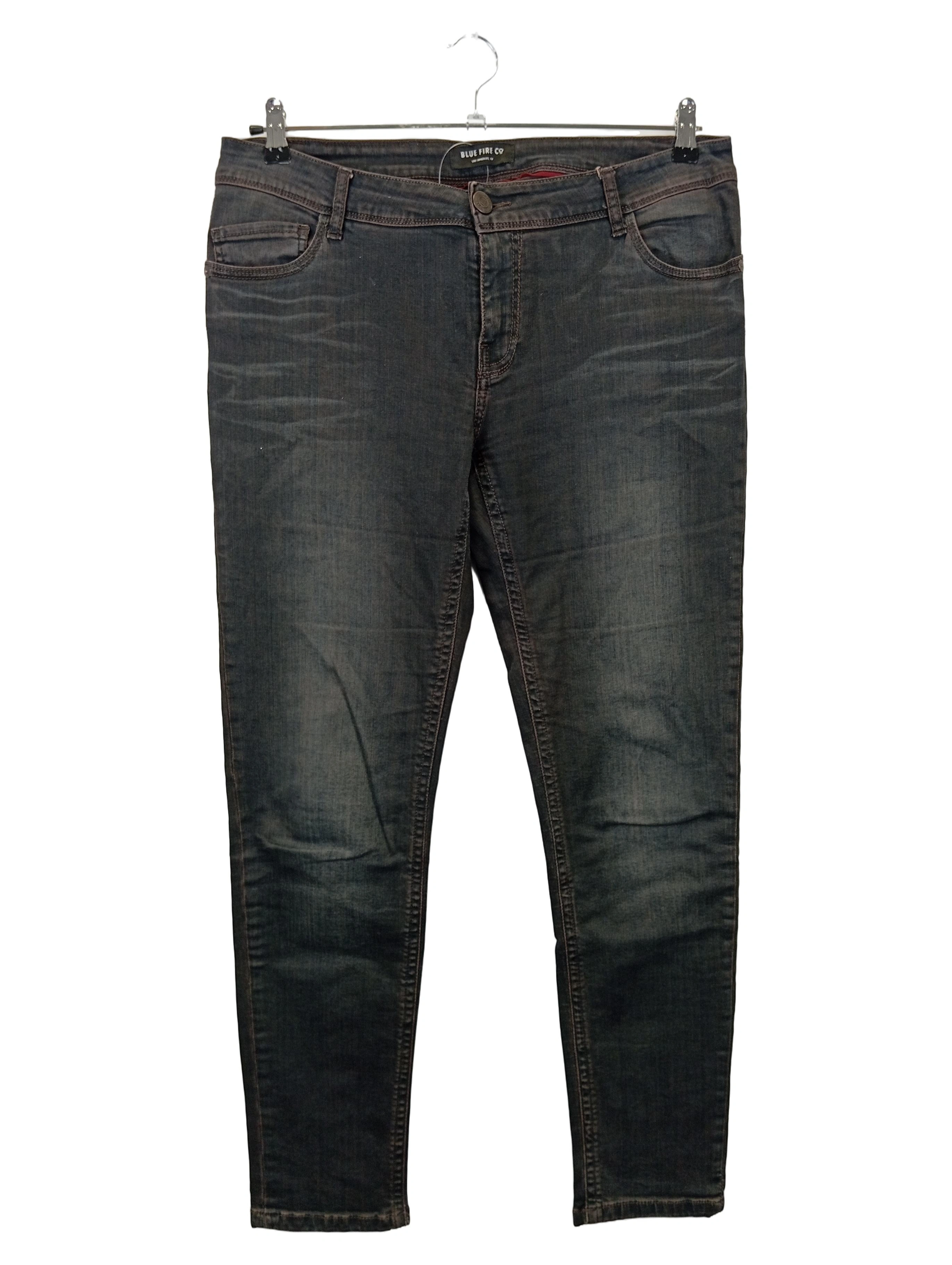 BLUE FIRE Damen Jeans Slim Fit W31/D42 Grau Casual 1