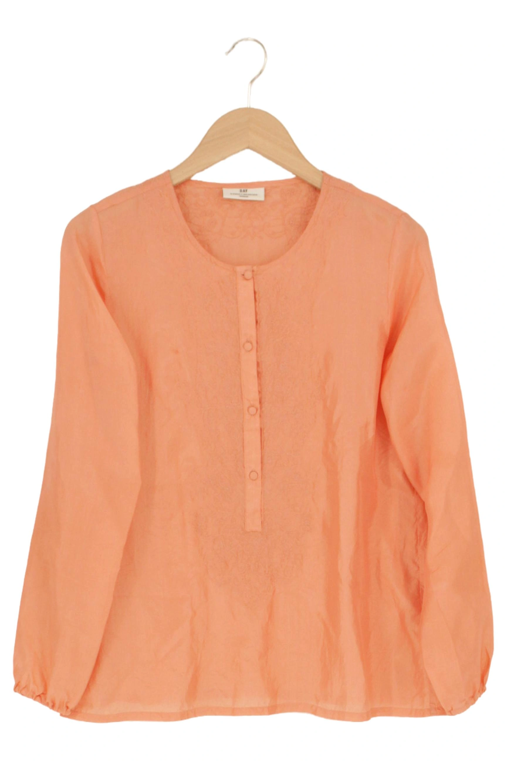 DAY BIRGER ET MIKKELSEN Bluse Damen Gr. 38 Orange Baumwolle Casual Langarm 1
