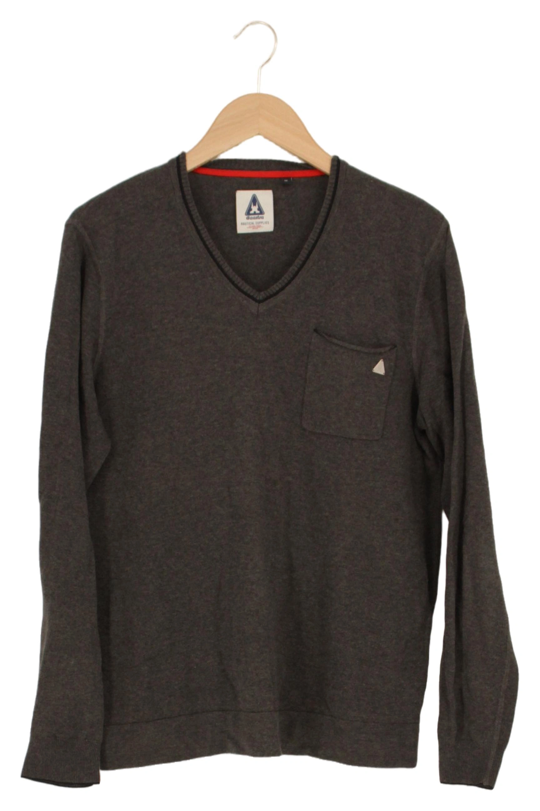 GAASTRA Herren Pullover Gr. M/40 Grau Casual V-Ausschnitt Baumwolle 1
