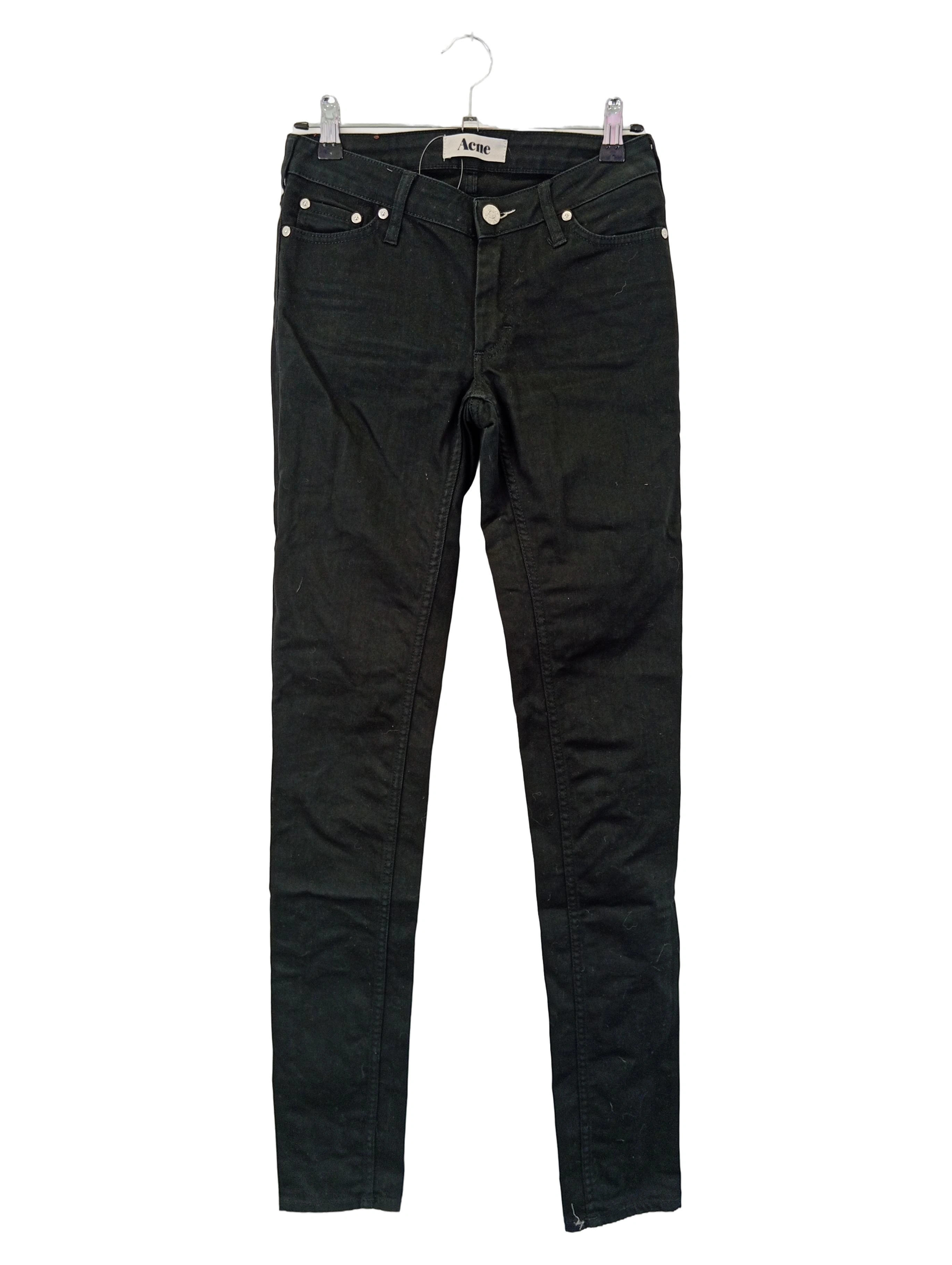 ACNE Damen Jeans Skinny Fit W26/L34 Schwarz Stretch KEX 1