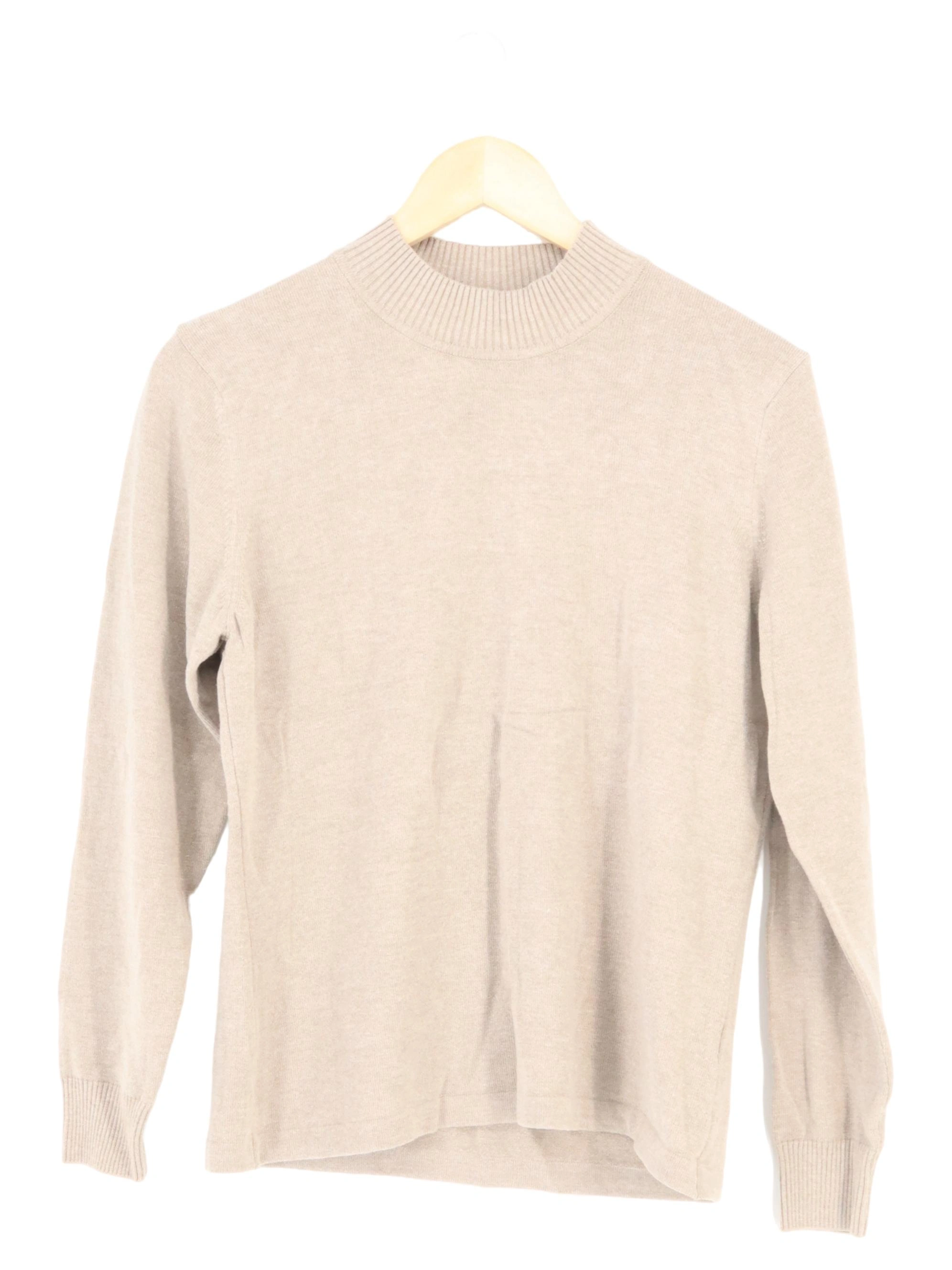 RABE Damen Pullover Gr. 38/S Beige Klassisch Basic Langarm Strick 1