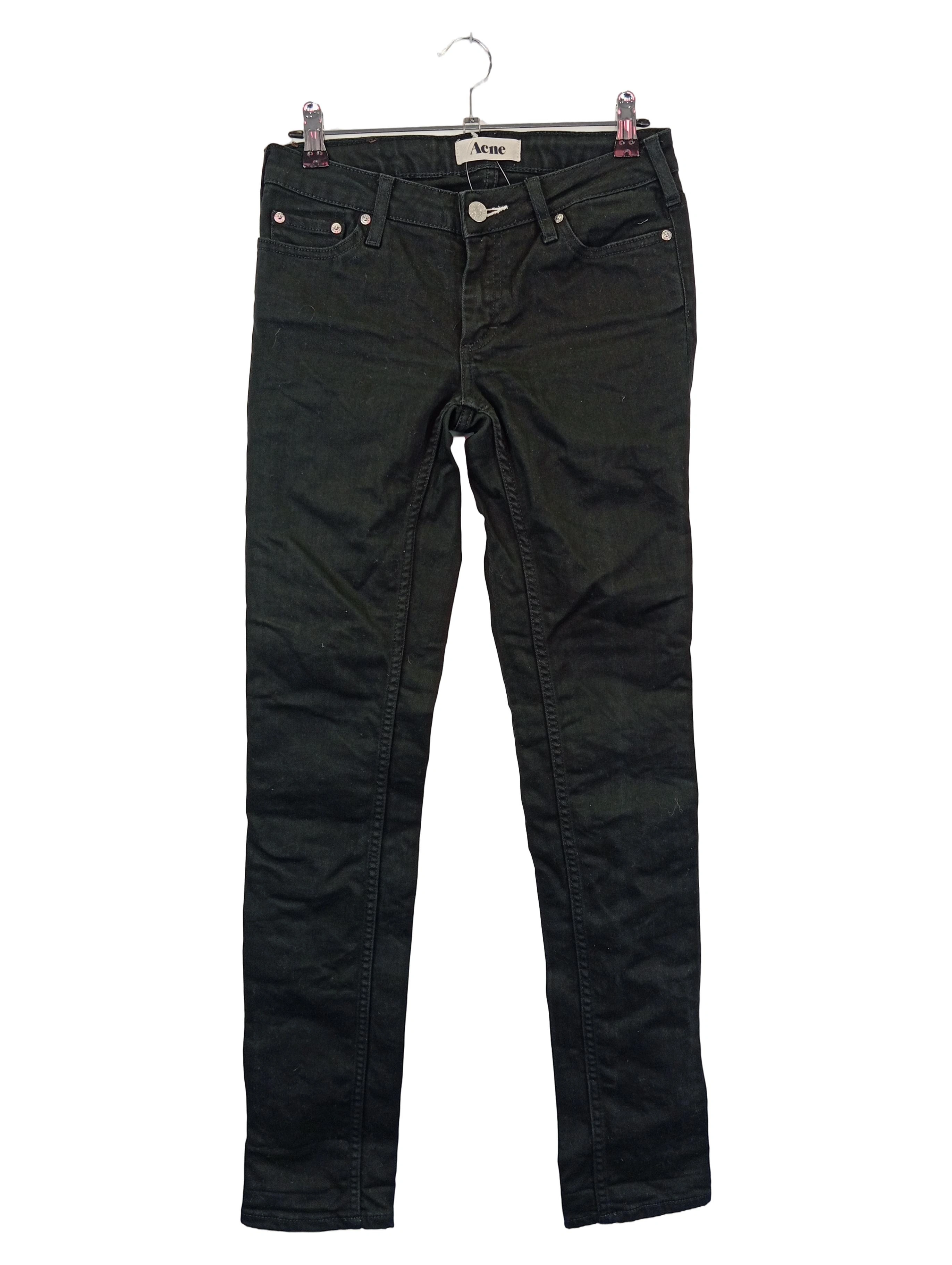 ACNE Damen Jeans Skinny Fit KEX W27/36 S Schwarz Denim Stretch Casual 1