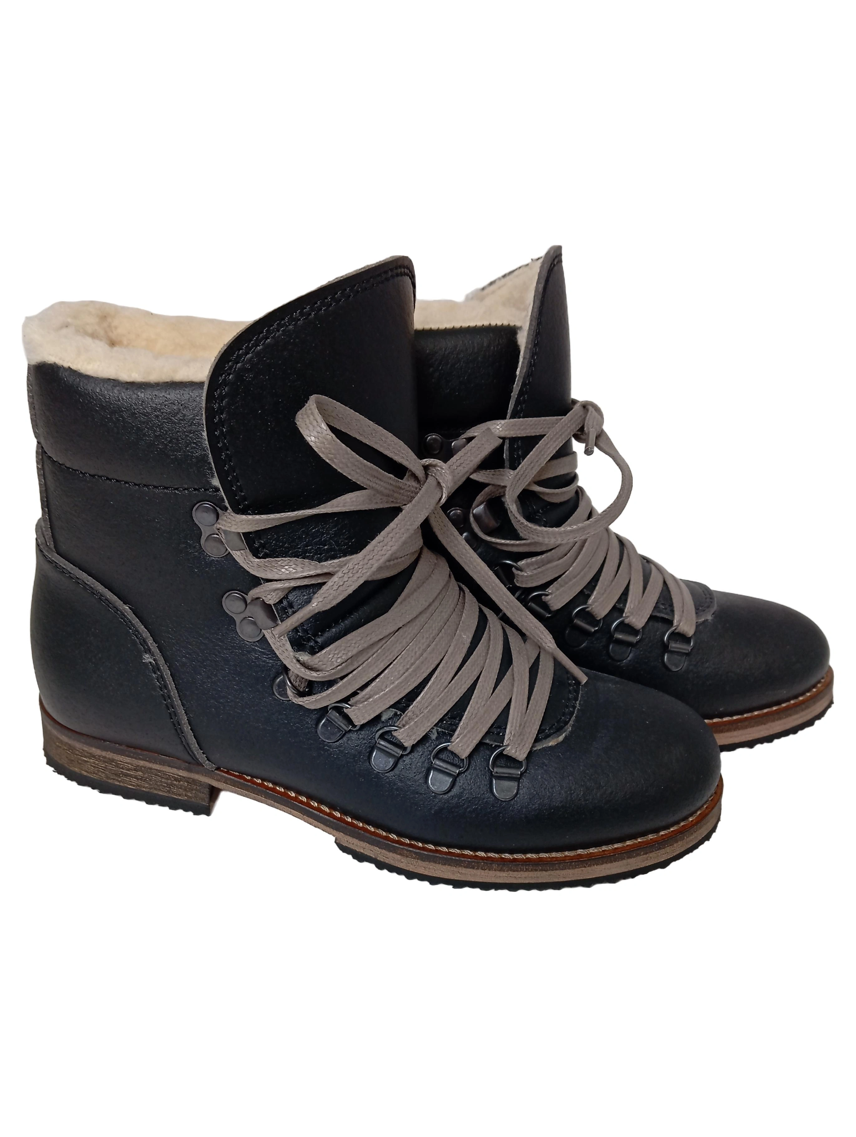 VEGETARIAN SHOES Damen Schnürschuhe 38 Schwarz Casual Winterstiefel 1