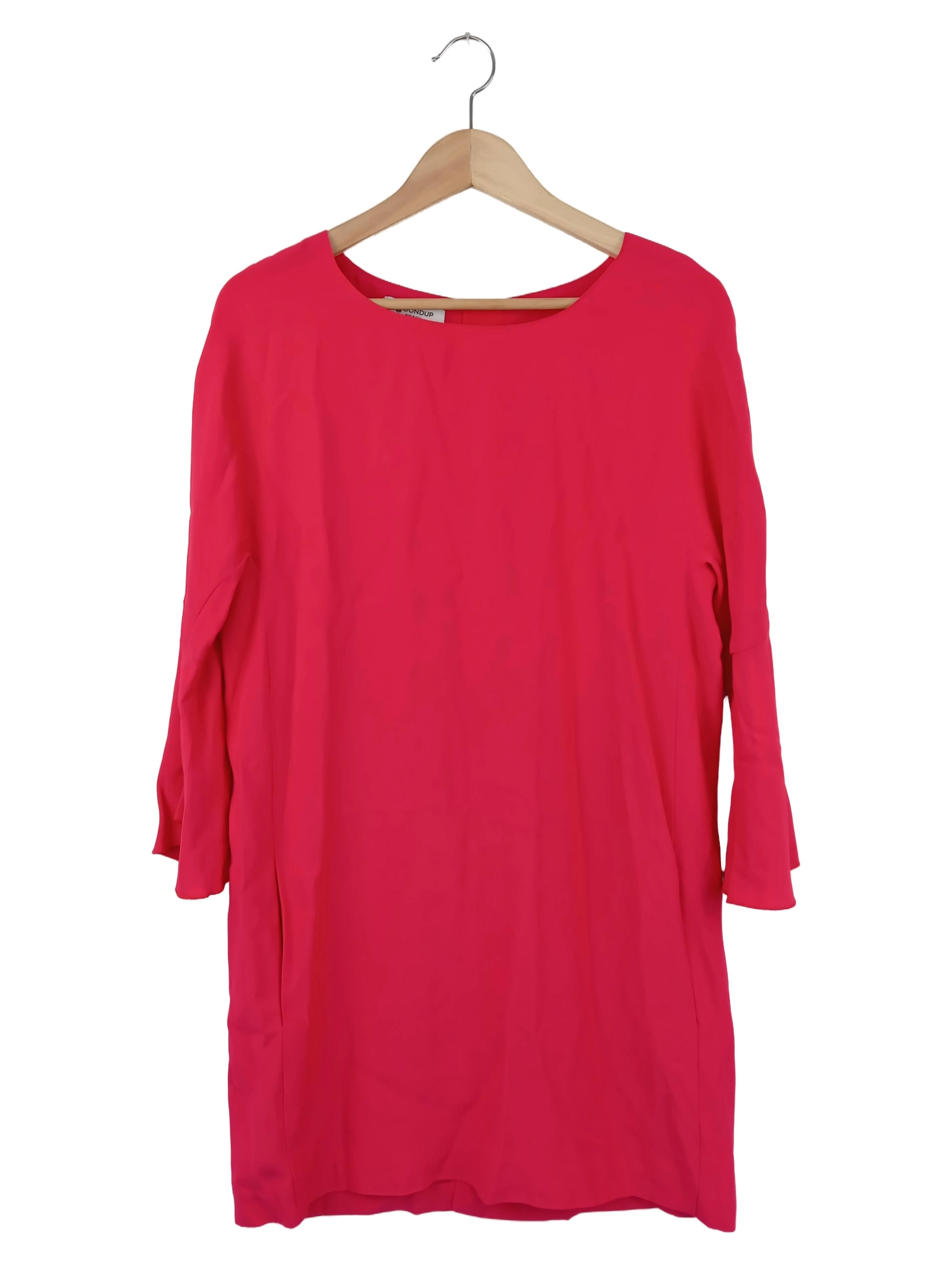 DONDUP Damen Blusenkleid Gr. 42/XL Rot Elegant Klassisch Acetat Viskose 1