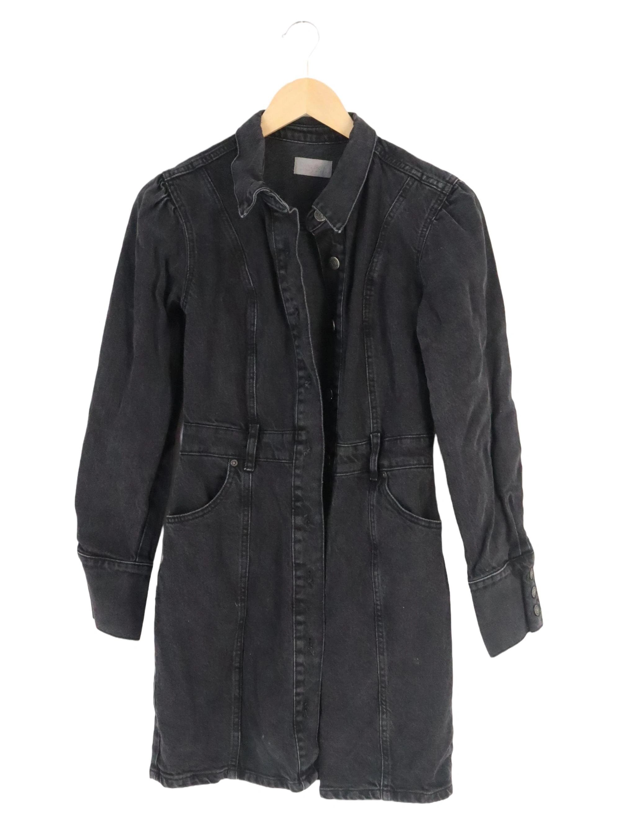 BOYISH Jeanskleid Damen Gr. 34/XS Schwarz Casual Denim Kleid 1