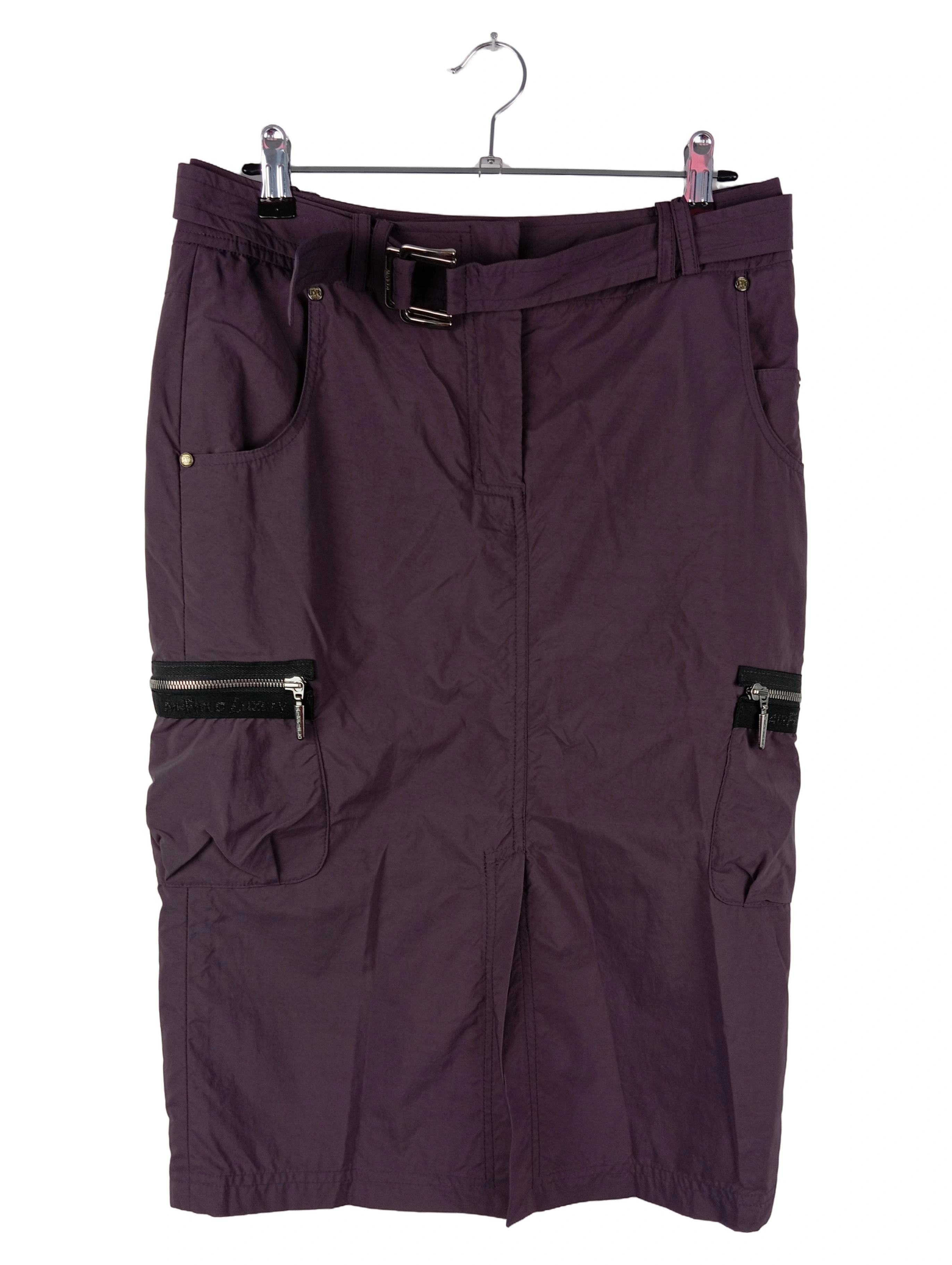 AIRFIELD Damen Faltenrock Gr. 36/S Lila Midirock Streetwear Elegant 1
