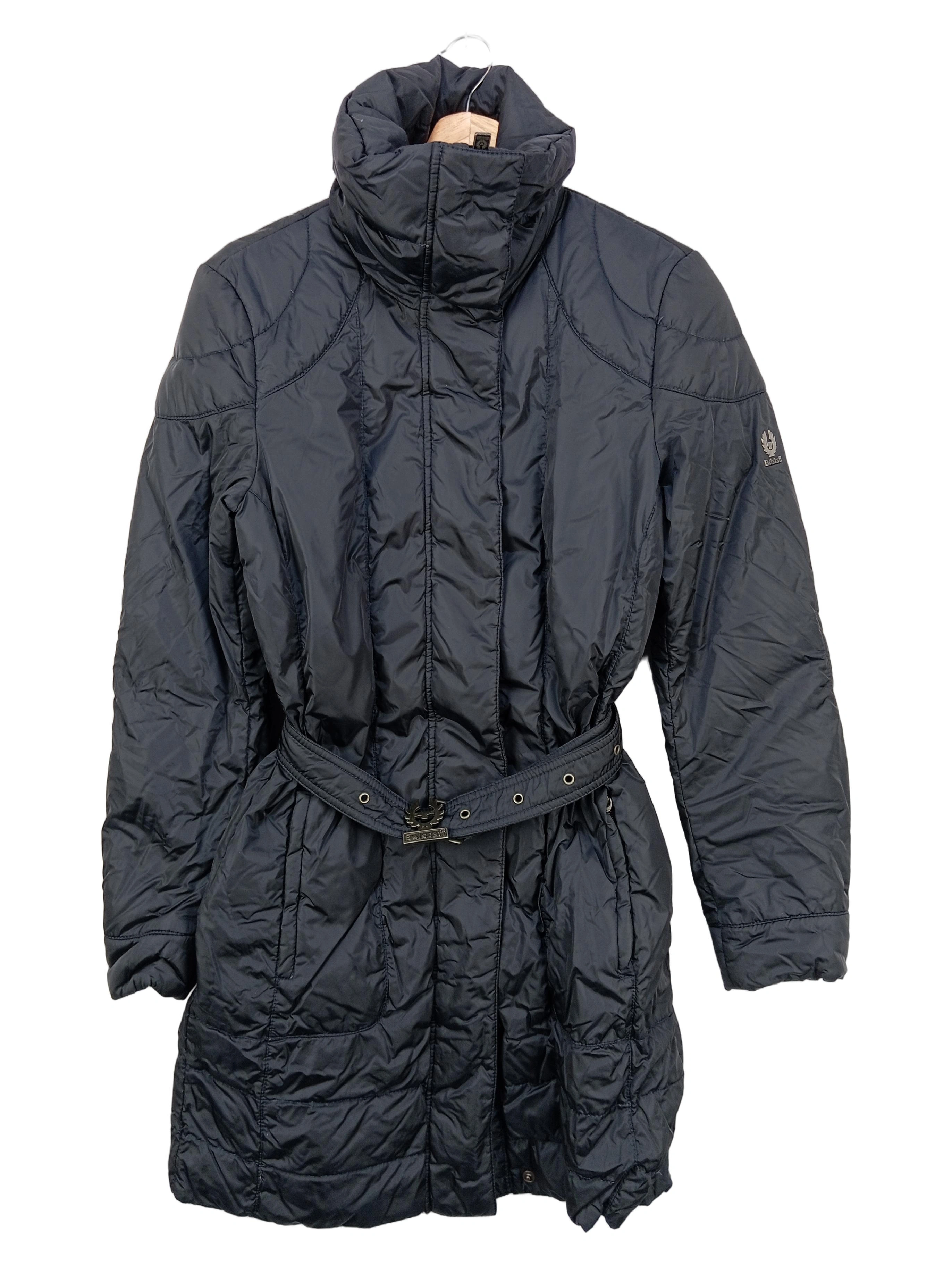 BELSTAFF Damen Steppmantel Schwarz Gr. 40 L Klassisch Elegant Outdoor Kapuze 1