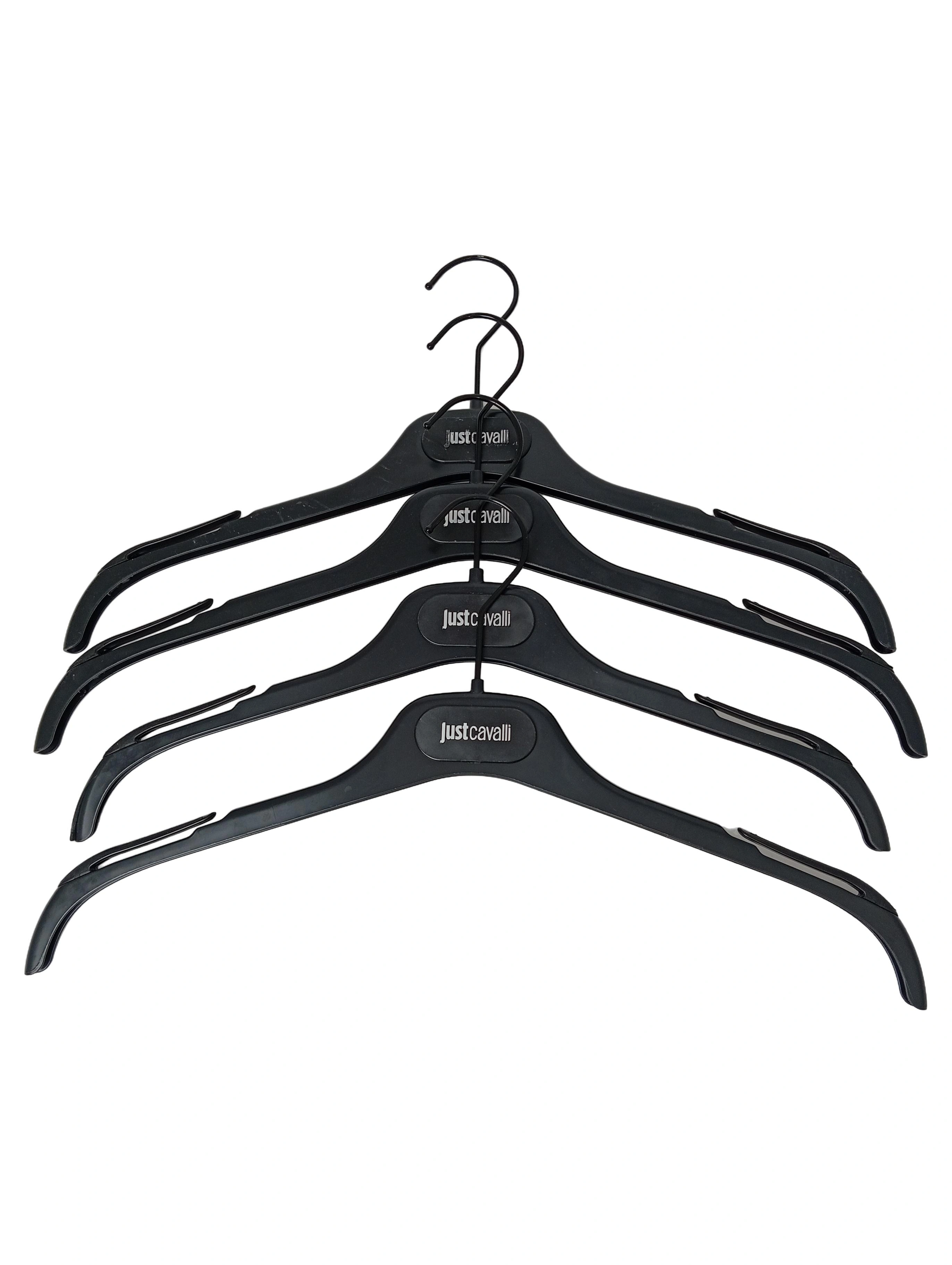 JUST CAVALLI Kleiderbügel Set 4x Schwarz Kunststoff 41cm Garderobenbügel 1