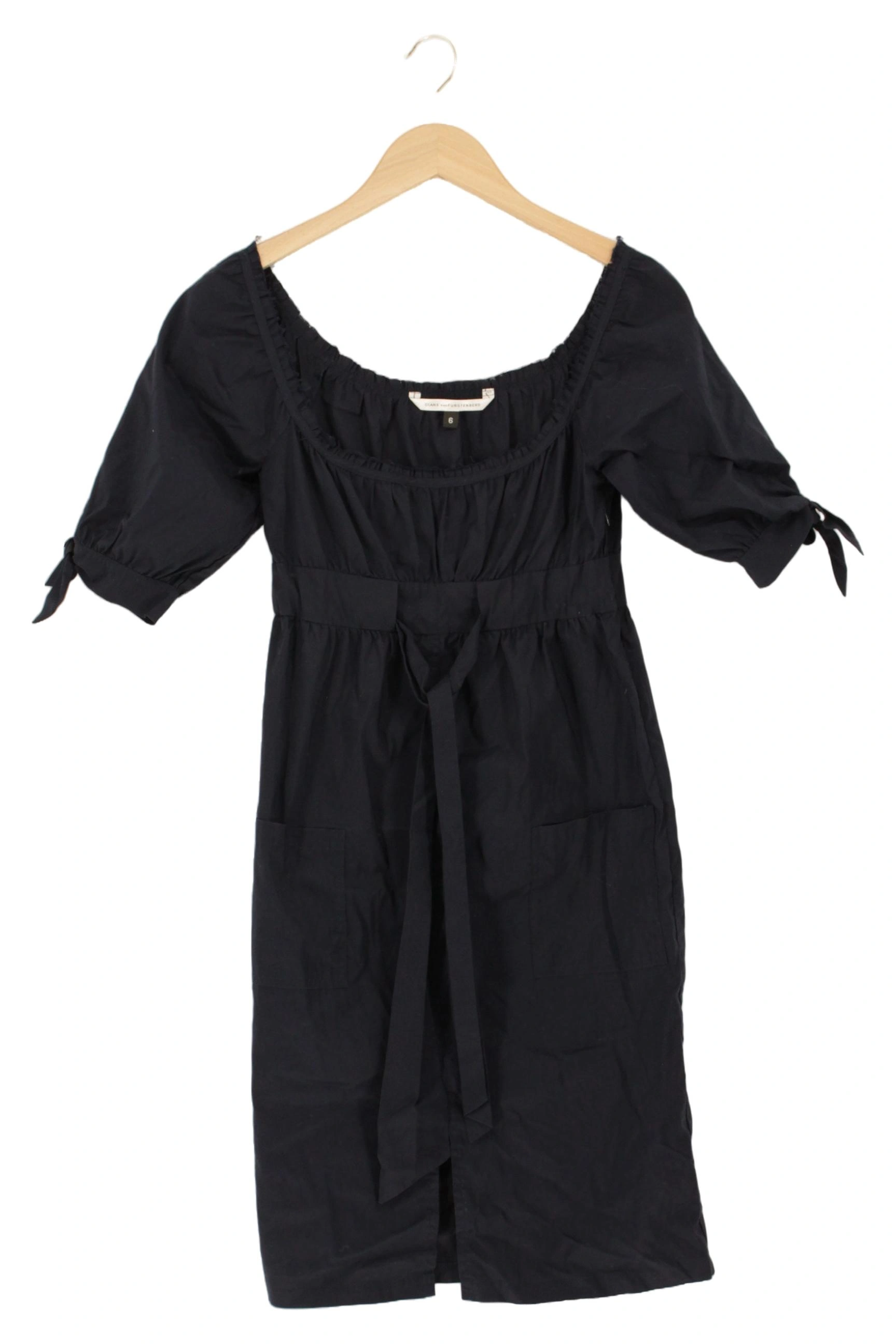 DIANE VON FURSTENBERG Cocktailkleid Damen Gr. 36/S Schwarz Elegant Baumwolle 1