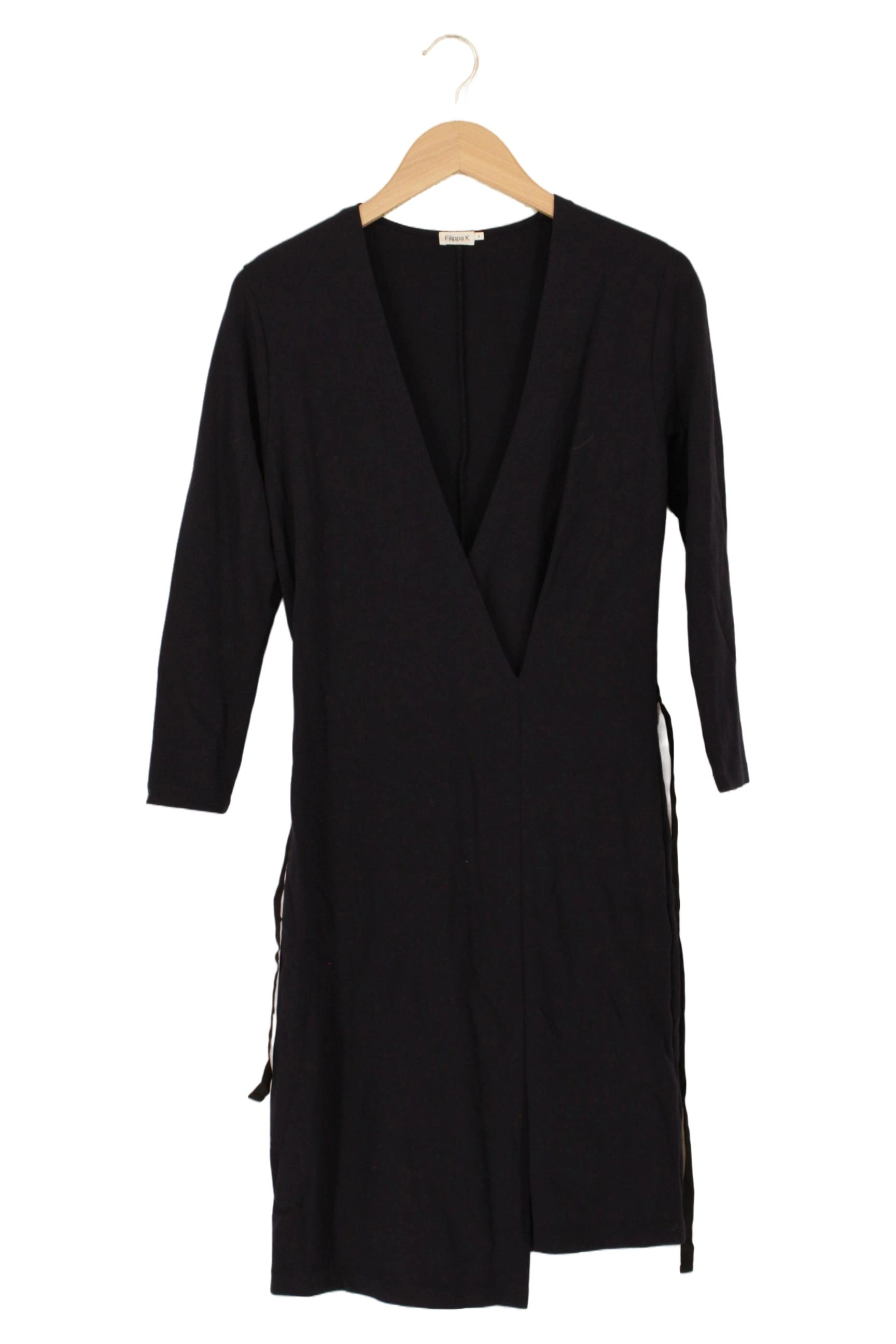 FILIPPA K Businesskleid Damen Gr. 36/S Schwarz Wickelkleid Midi 3/4-Arm 1
