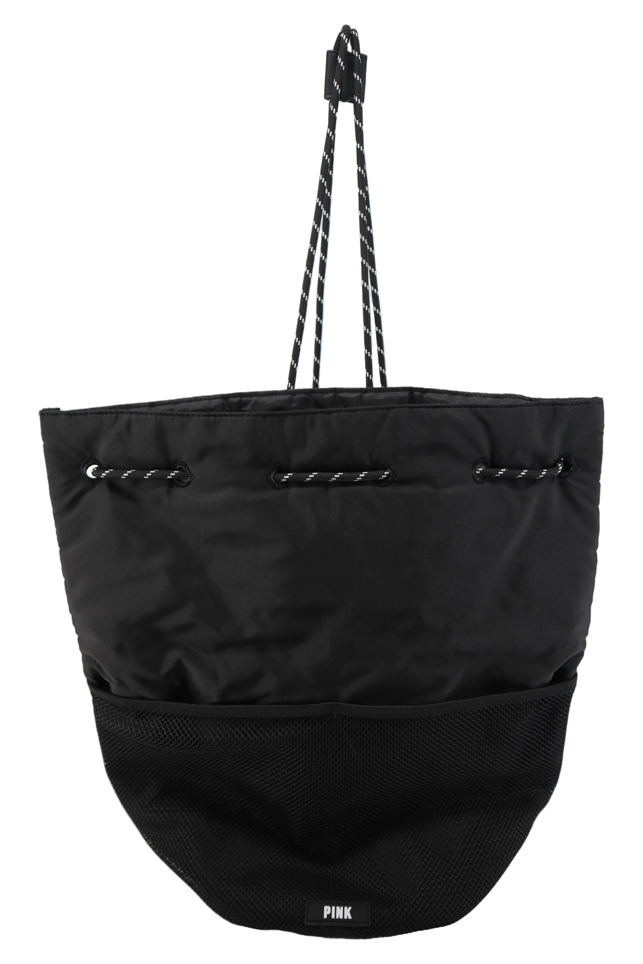 PINK ITALY Rucksack Damen Schwarz Casual Urban Sportbeutel Tasche Groß 40x38cm 1