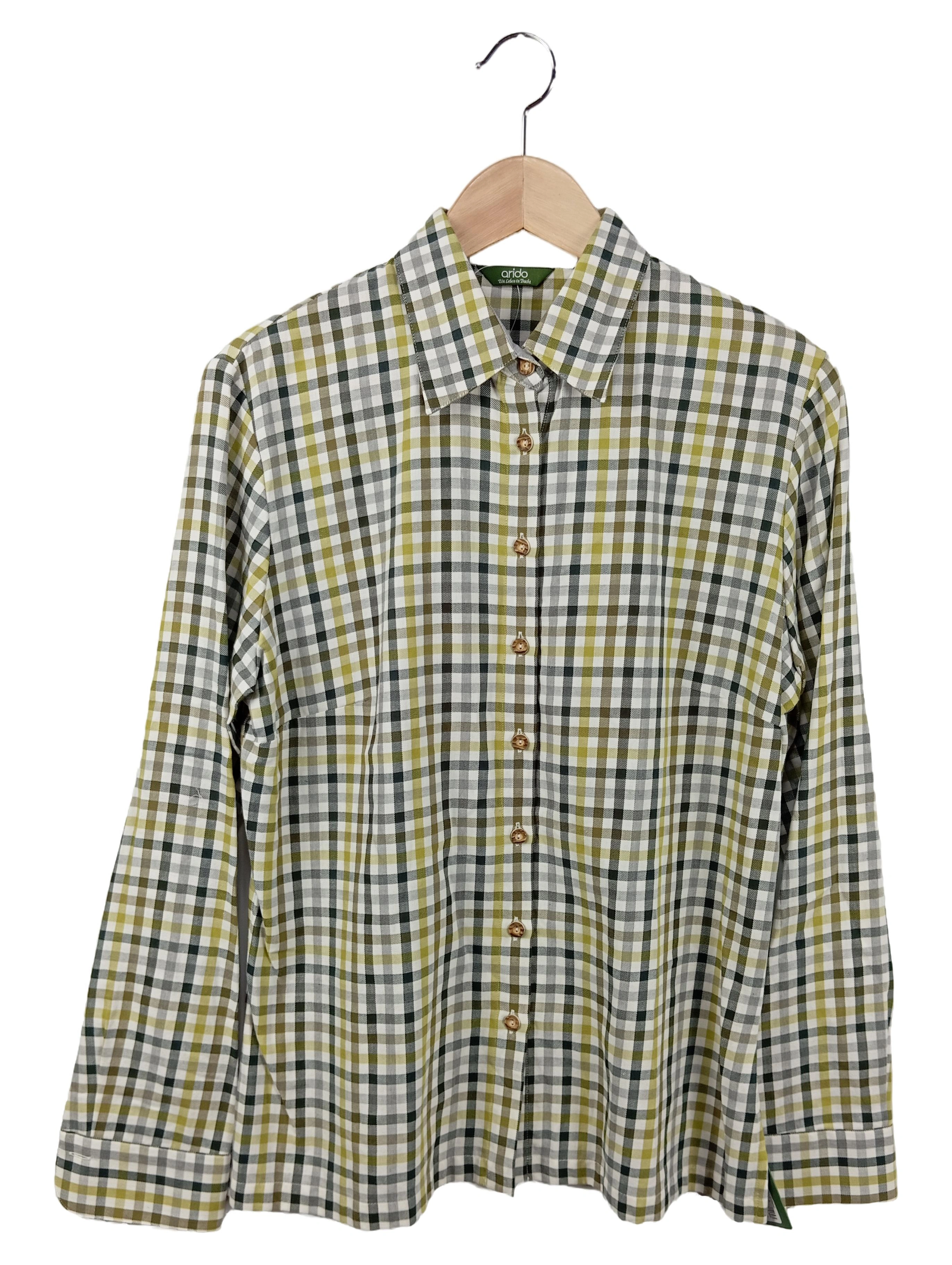 ARIDO Hemdbluse Damen Gr. 40/L Kariert Mehrfarbig Baumwolle Klassisch 1