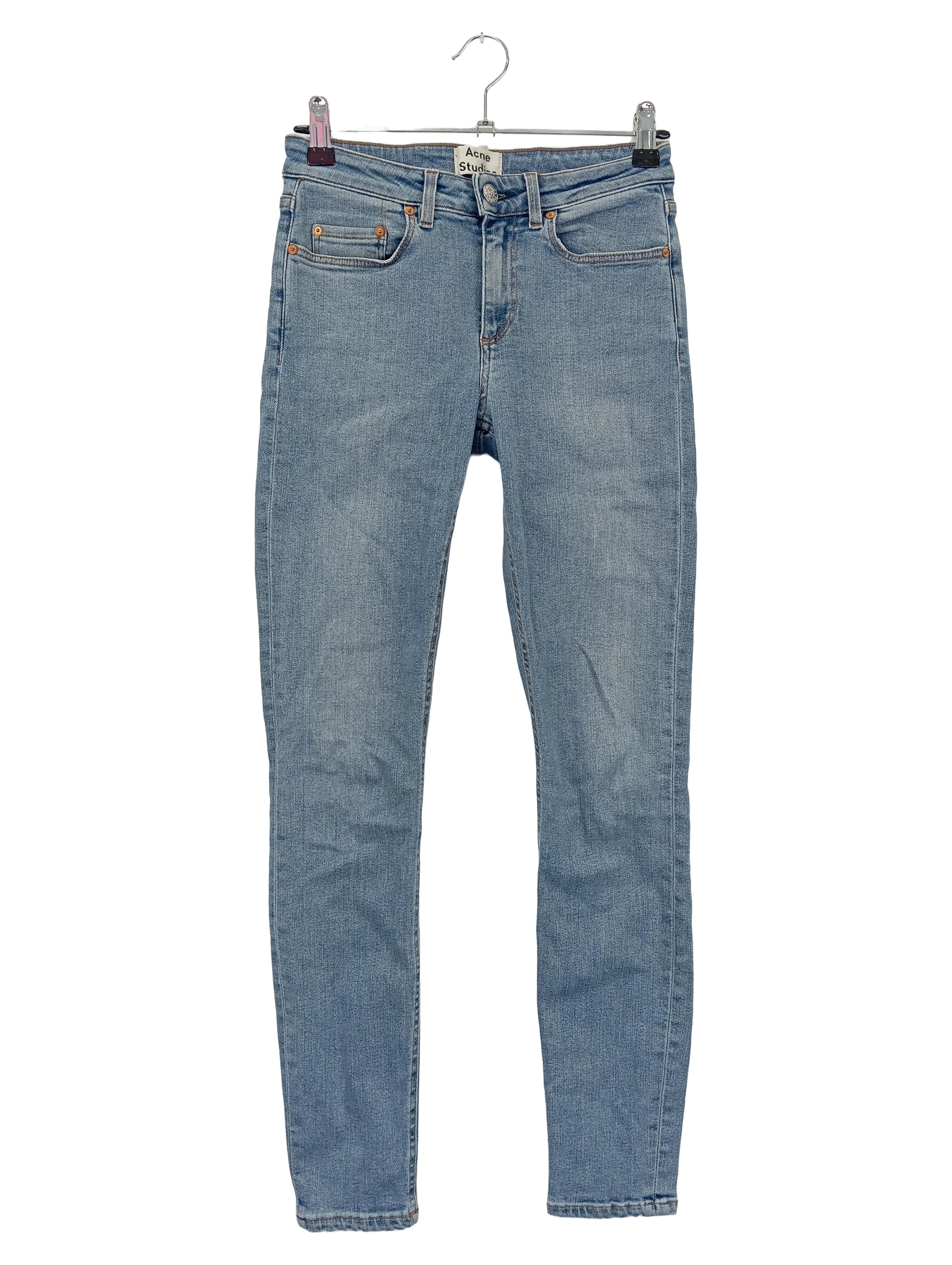 ACNE STUDIOS Damen Jeans Slim Fit W25/34/XS Blau Casual Skinny Denim Hose 1