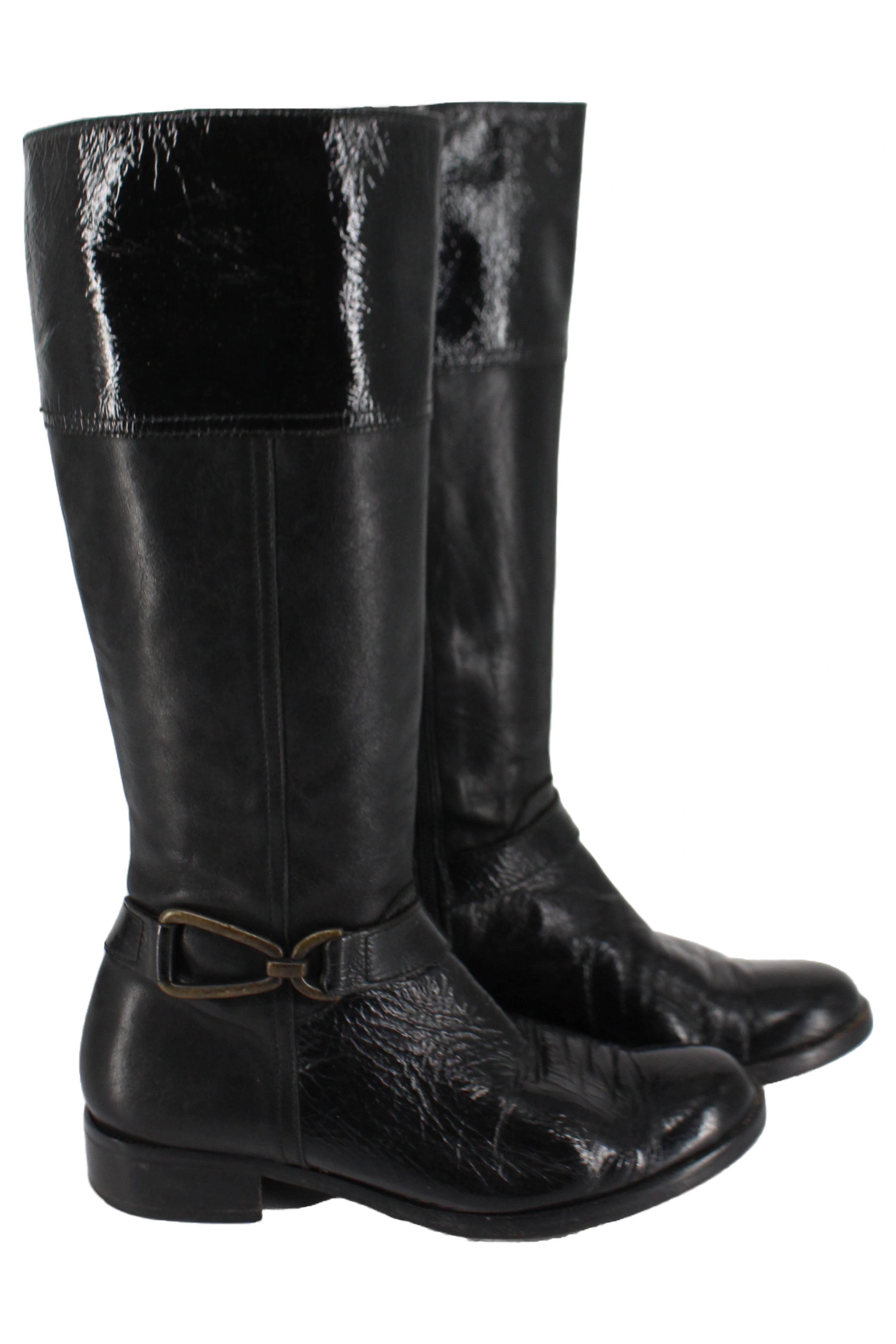 LAURA AMAT Damen Stiefel Gr. 37 Schwarz Elegant Leder 3cm Absatz 1