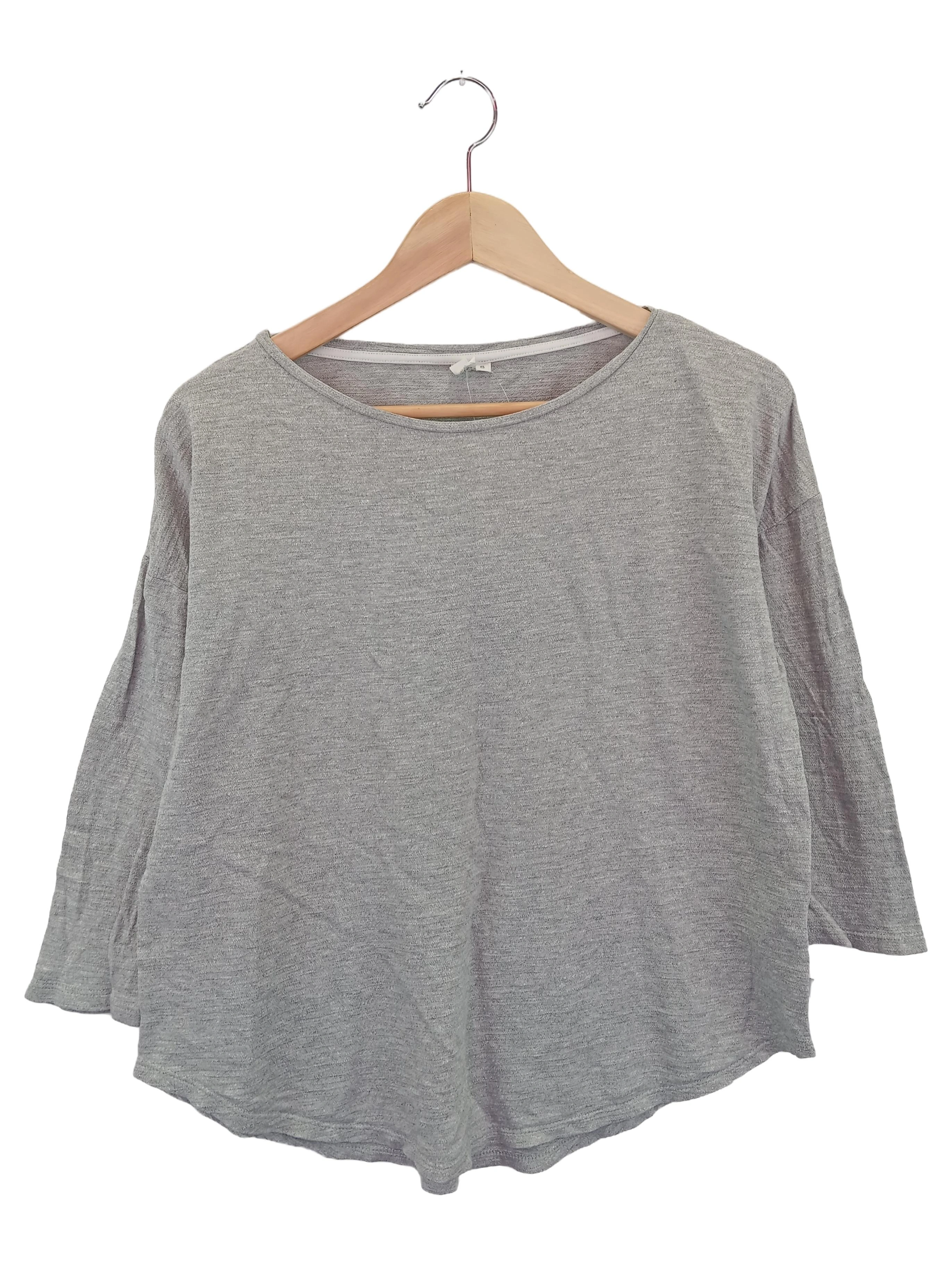 Q/S DESIGNED BY Damen Langarmshirt Grau Gr. 36/S Casual Basic 1