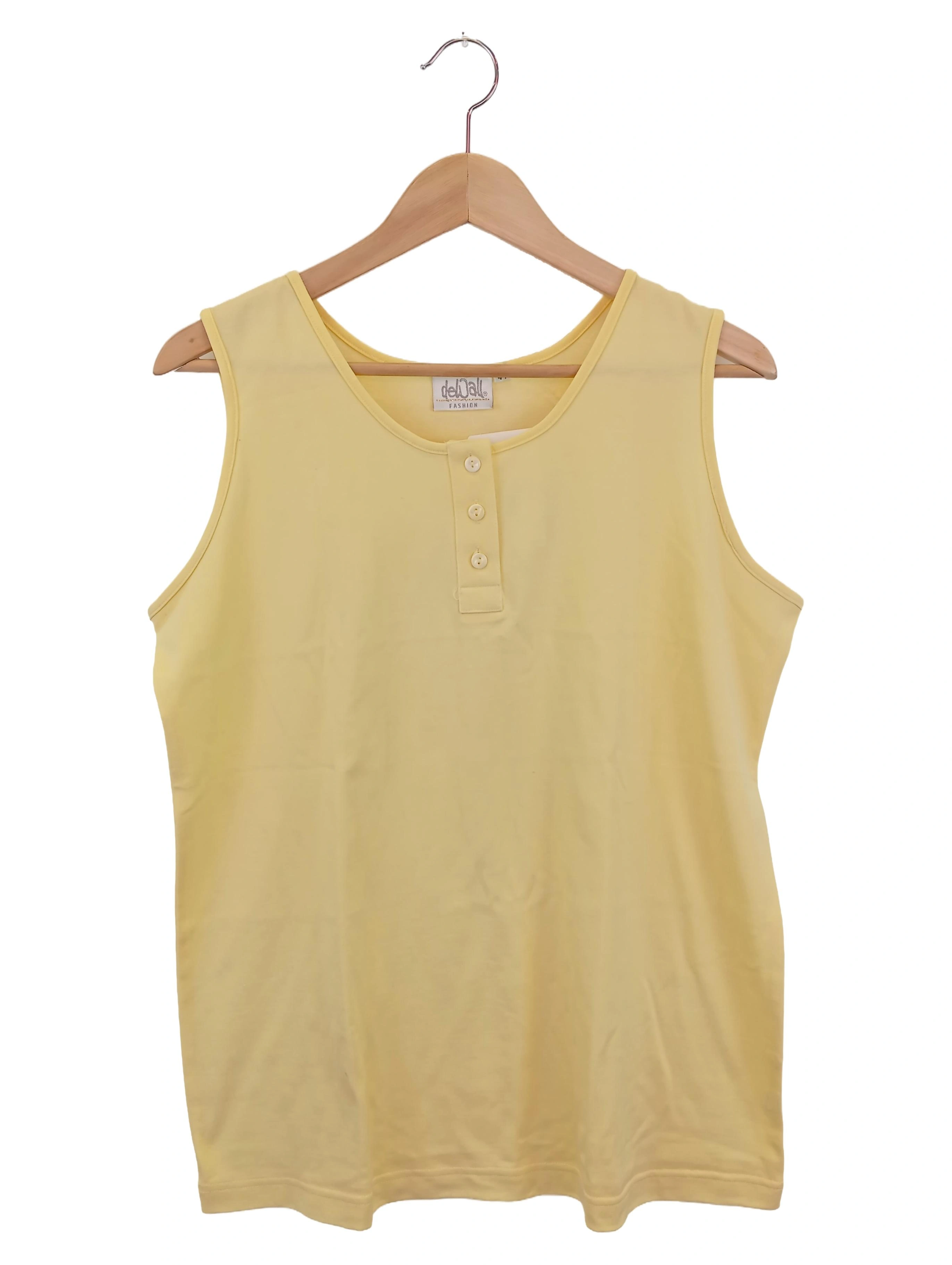 DEWALT Damen Top Gr. 44/XXL Gelb Casual Ärmellos Baumwolle Polyester 1