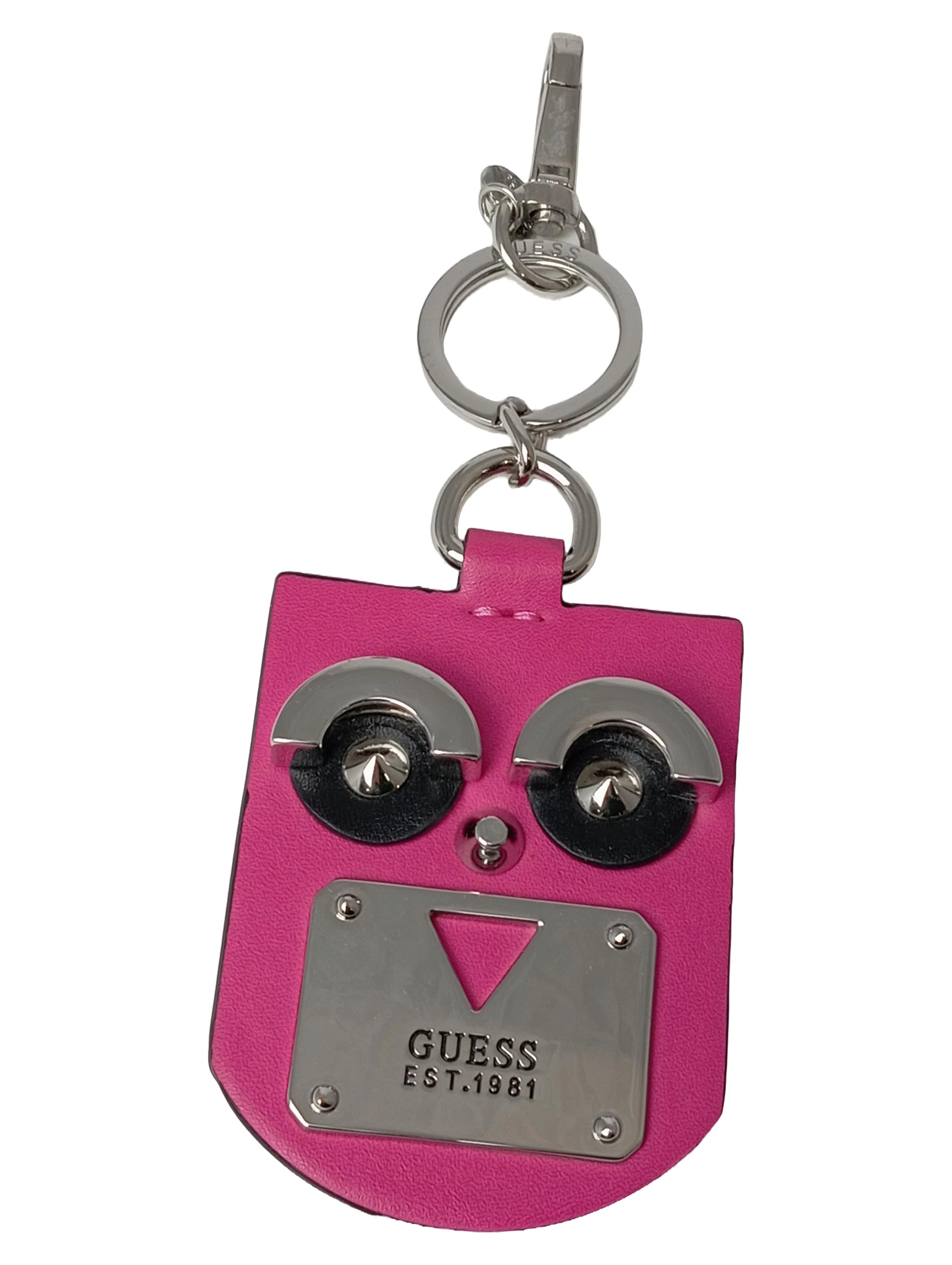 GUESS Schlüsselanhänger Damen Rosa Logo Nieten Modern Trendy 1