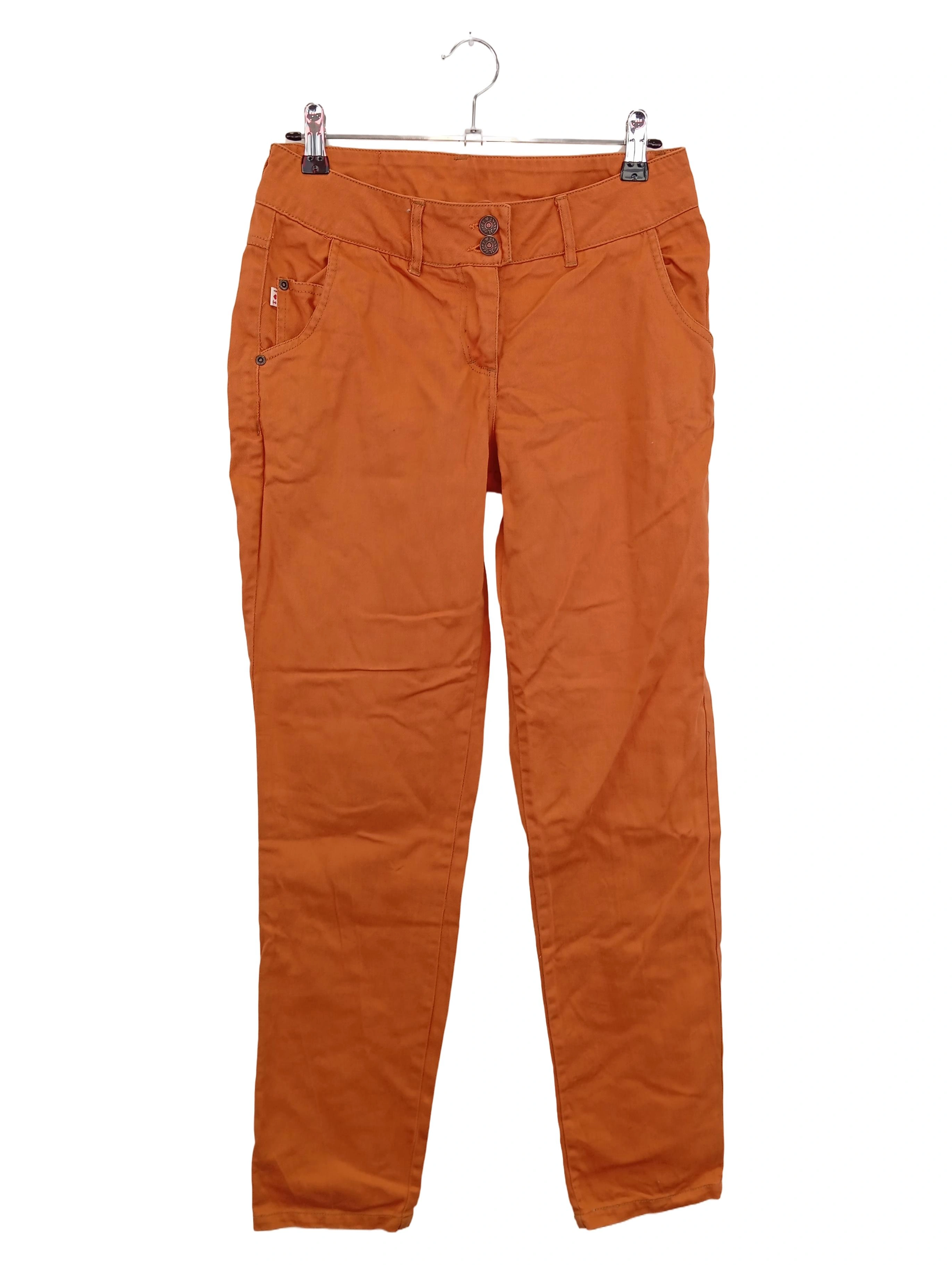 BLUTSGESCHWISTER Damen Stoffhose XS 34 Orange Casual Modisch 1
