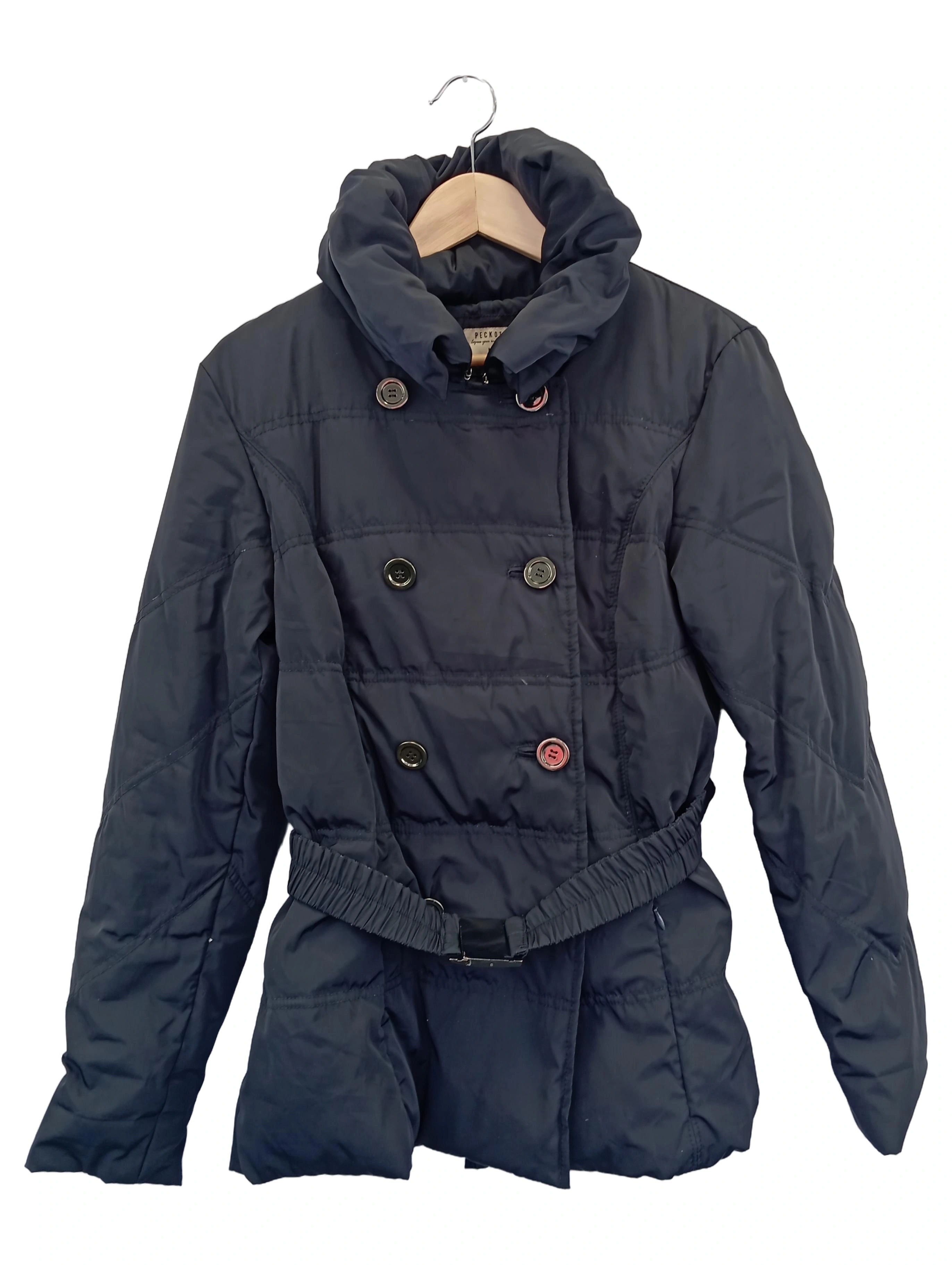 PECKOTT Damen Steppjacke Gr. 38/M Blau Klassisch Elegant 1