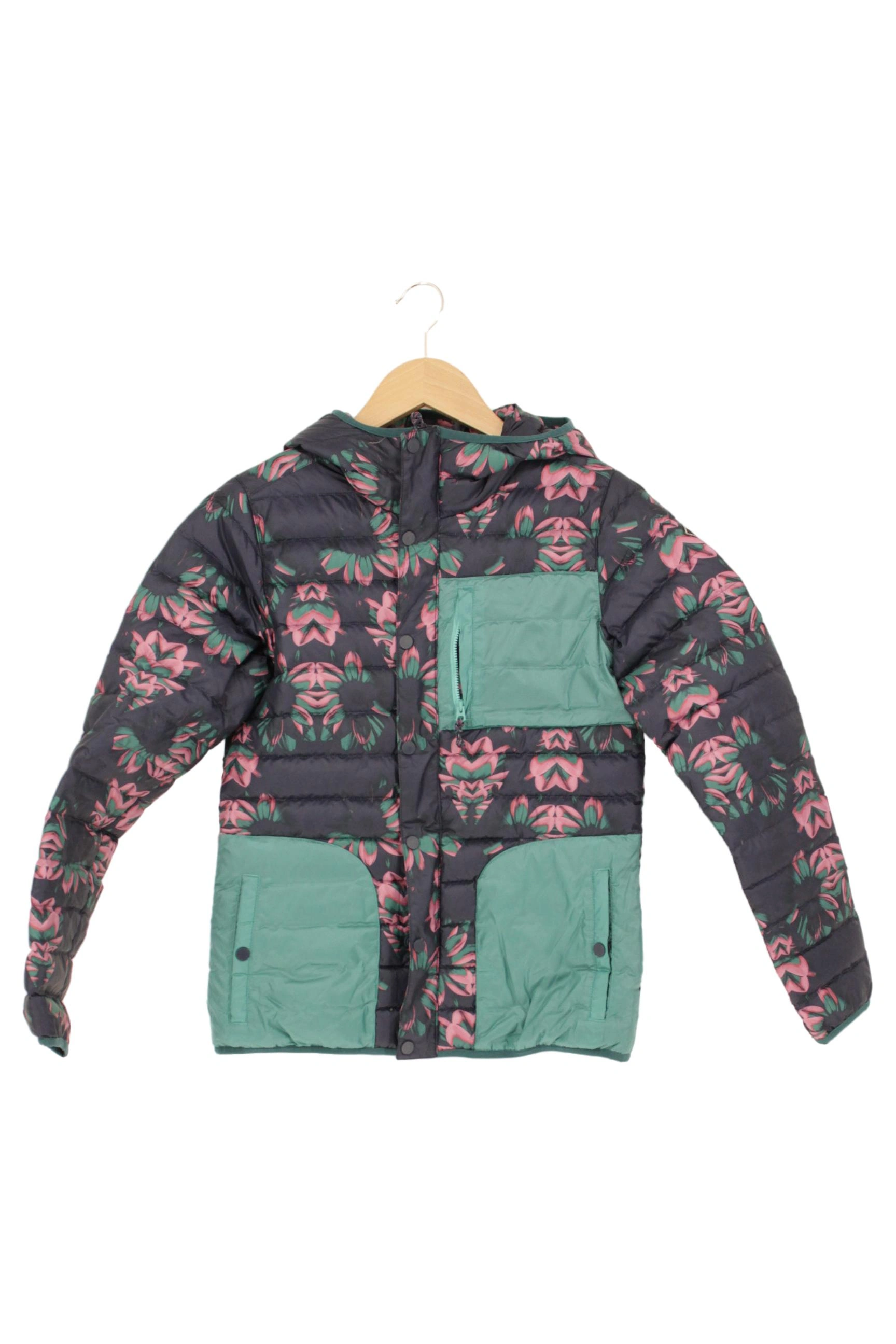 BURTON Damen Steppjacke XS 34 Mehrfarbig Floral Outdoor Kapuze 1