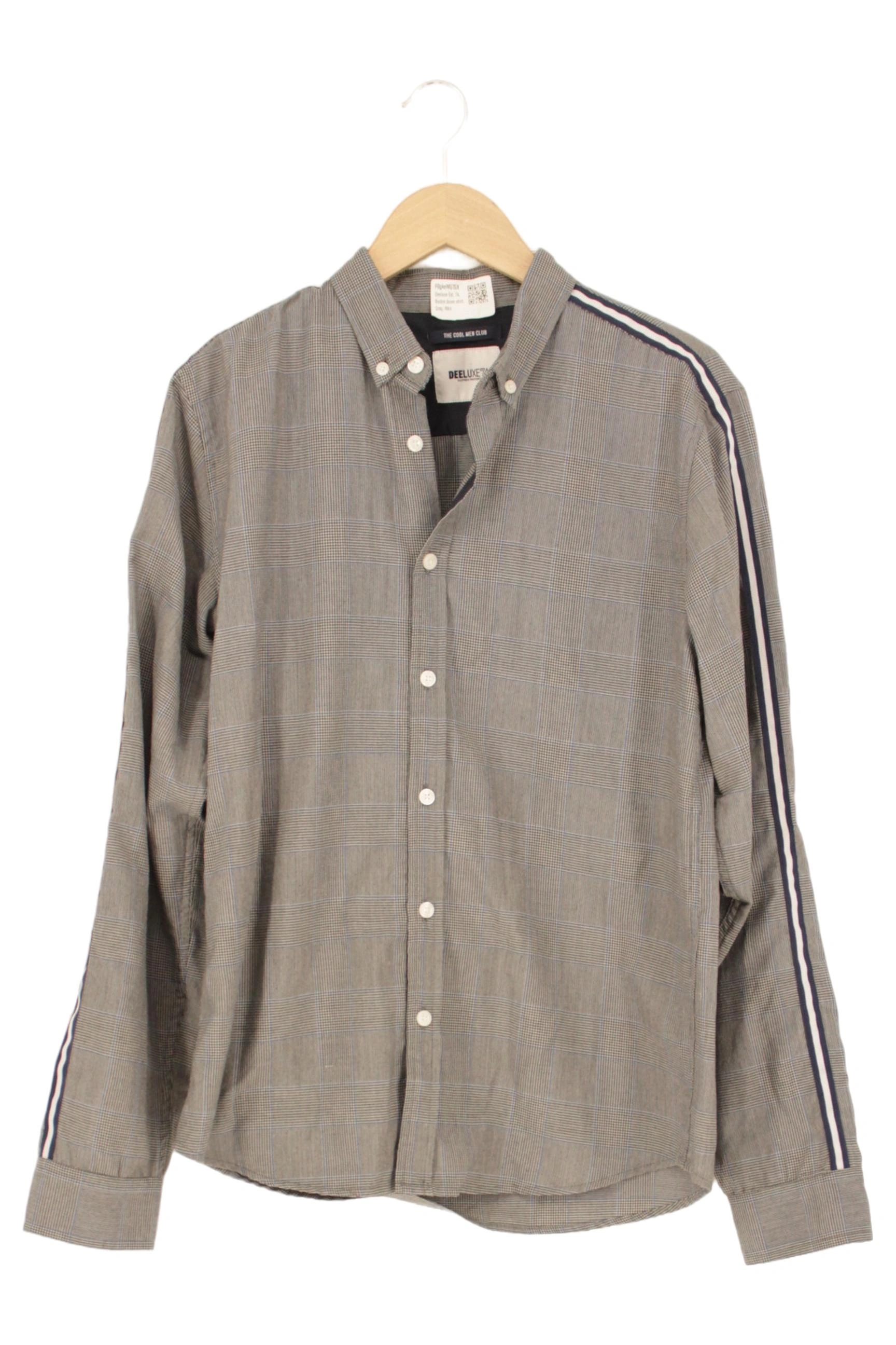 DEELUXE74 Freizeithemd Herren 50/L Grau Kariert Casual Langarm 1
