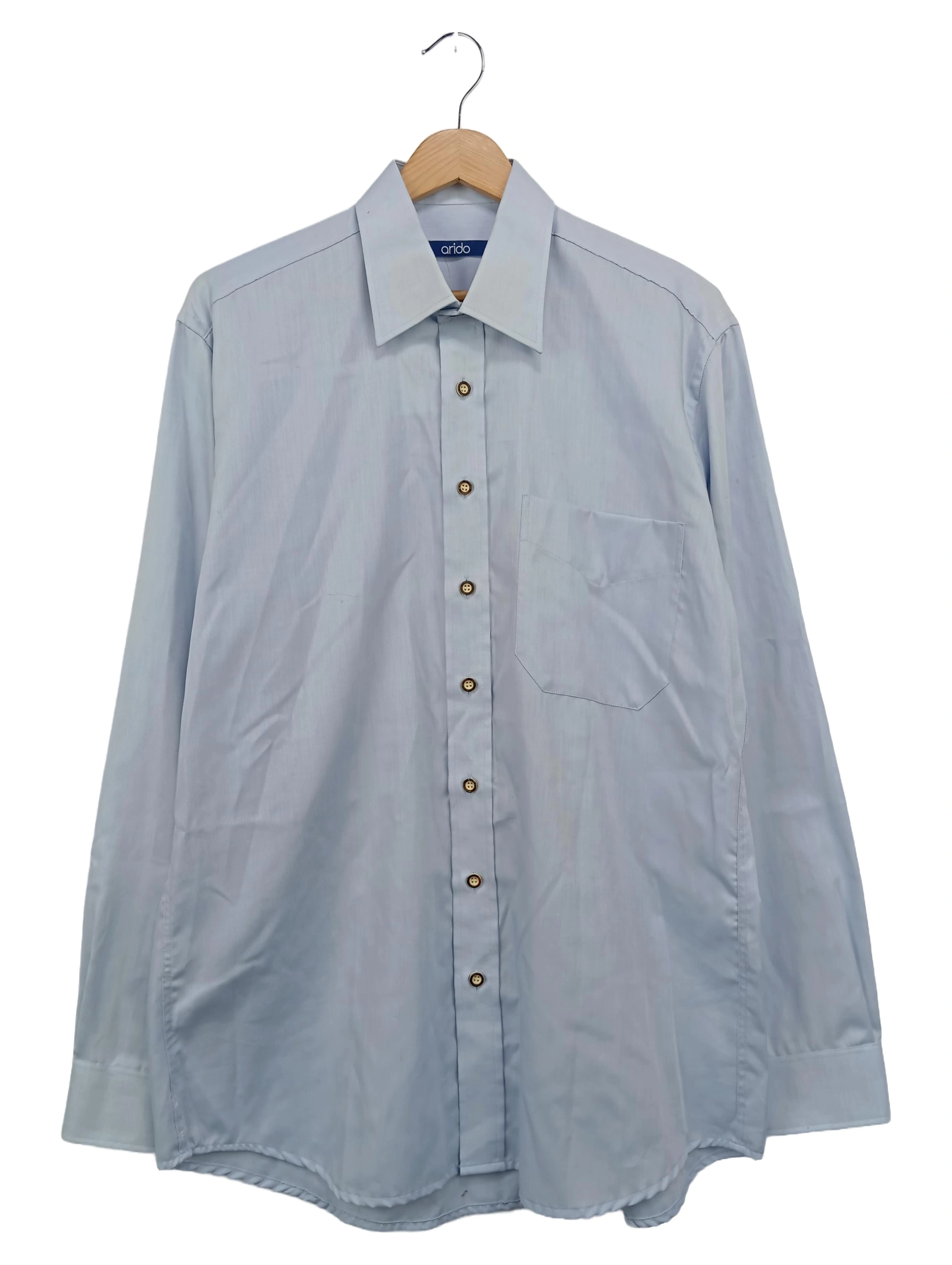 ARIDO Business Hemd Herren Gr. 39 Blau Klassisch Langarm Baumwolle 1