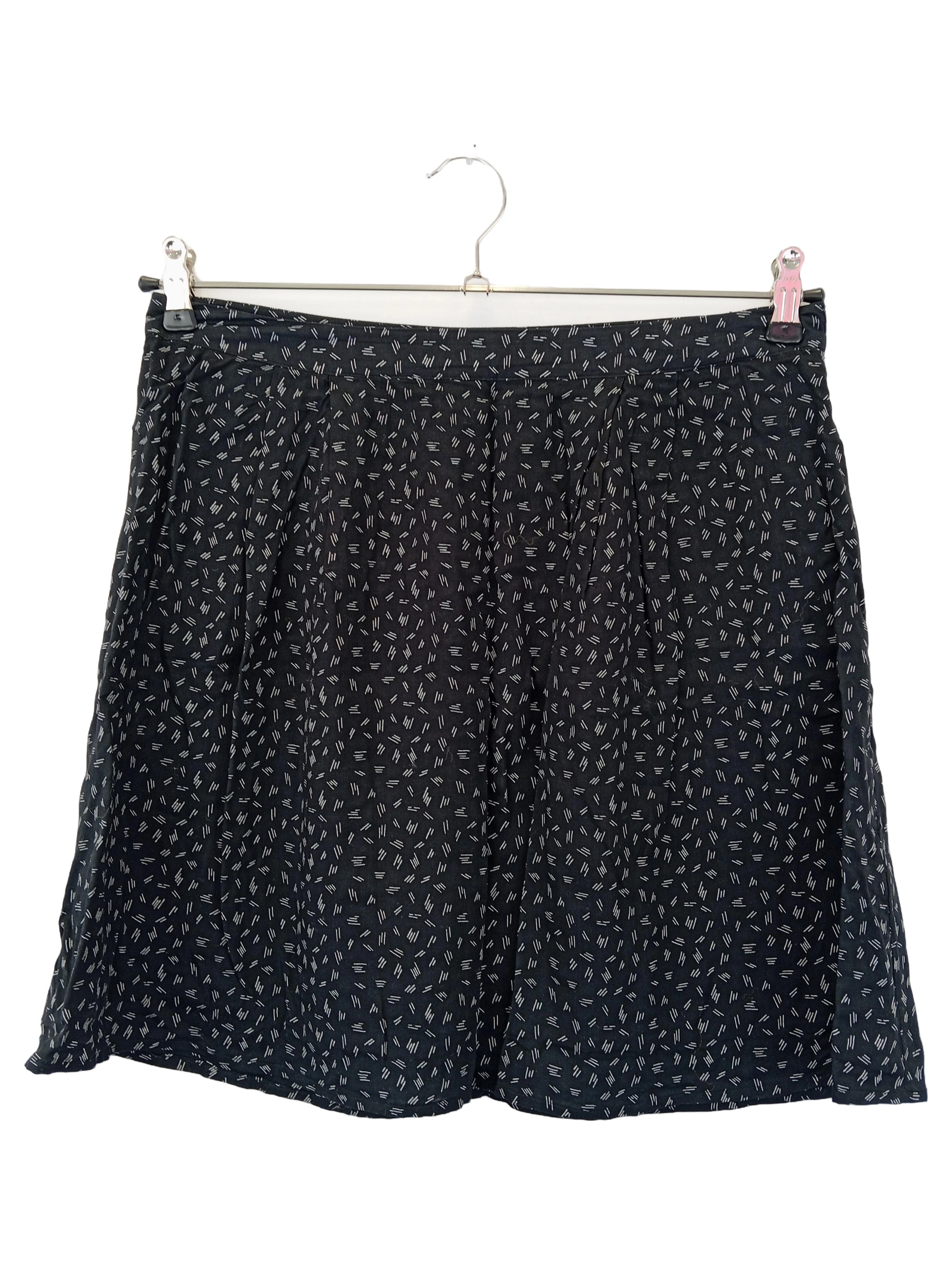 ARMEDANGELS Damen A-Linienrock Schwarz Gr. 38/M Lyocell Grafisch Casual 1