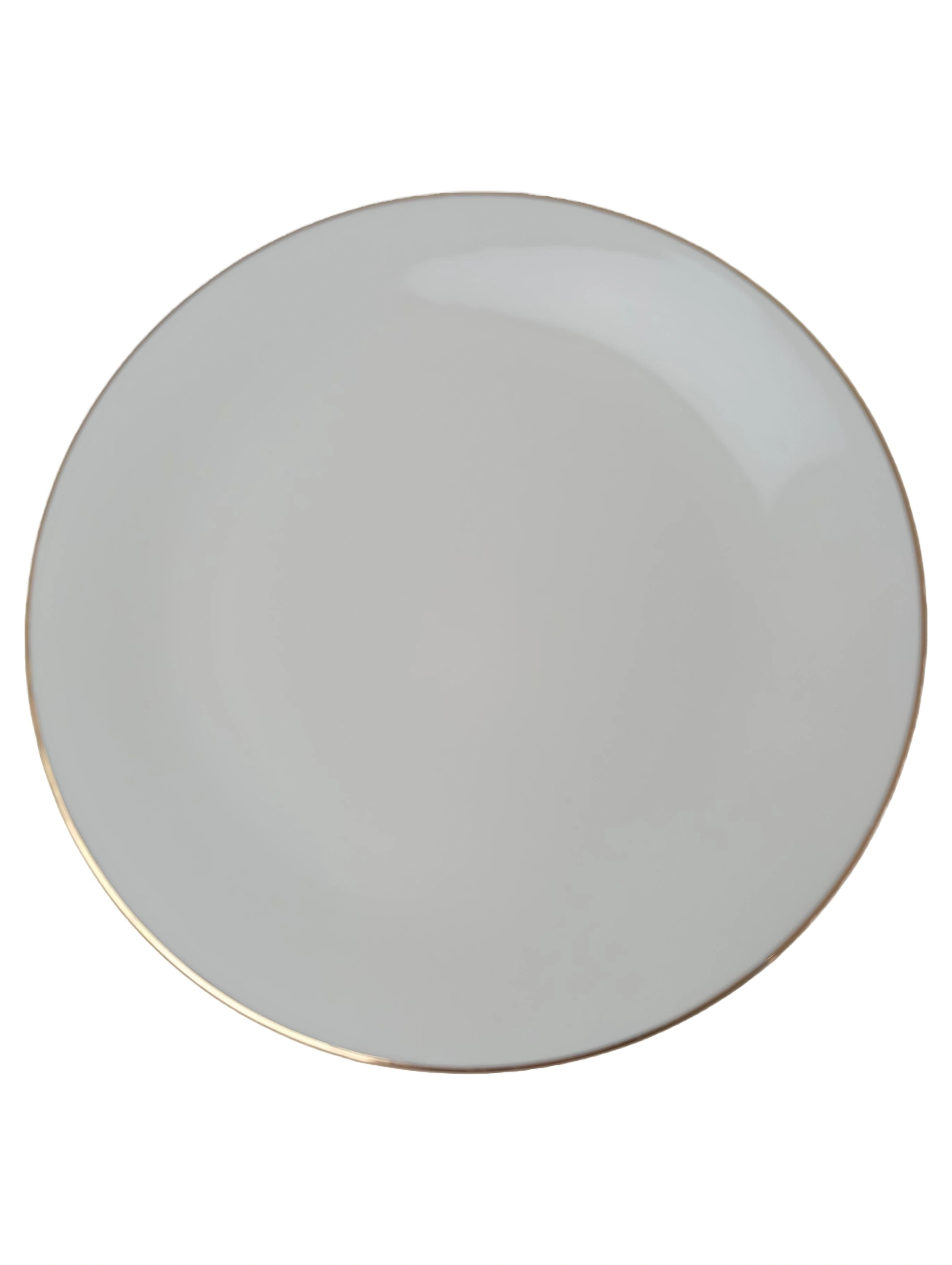 SCHERZER Essteller Teller Weiß Goldrand 24cm Klassisch Elegant 1
