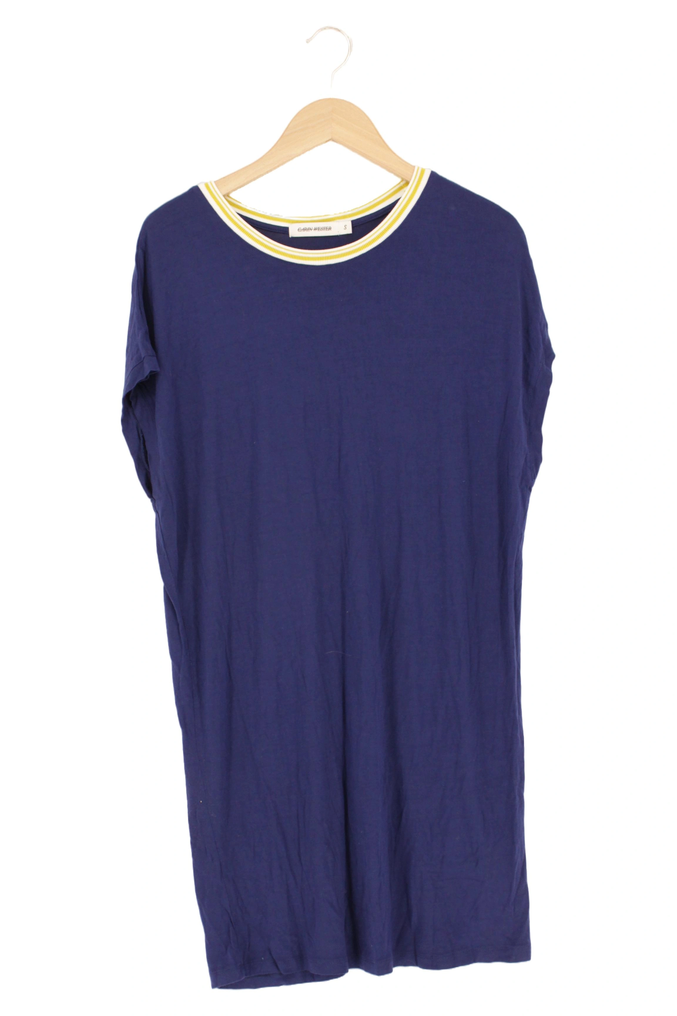CARIN WESTER Freizeitkleid Damen Gr. 36/S Blau Viskose Casual Minimalistisch 1