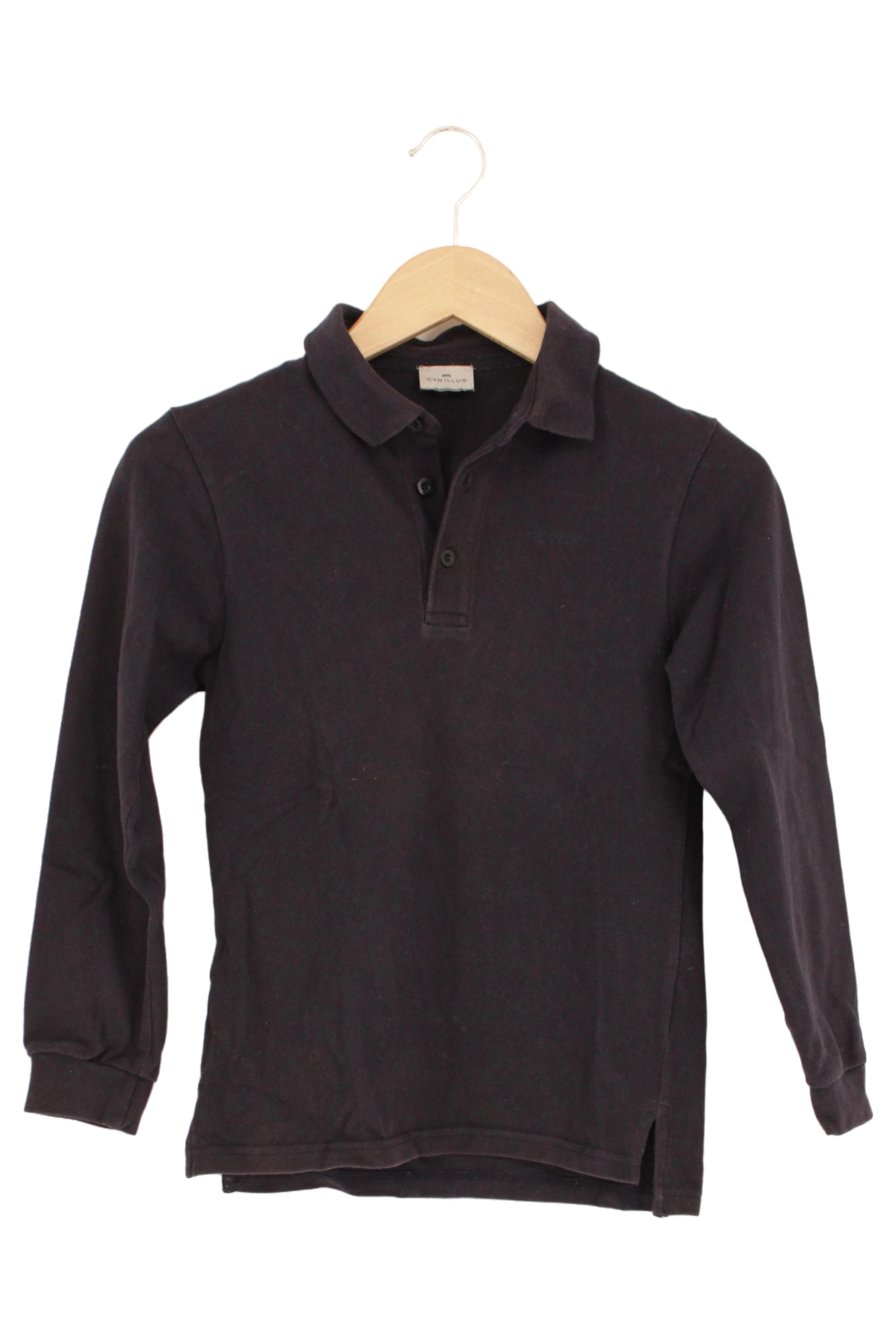 CYRILLUS Kinder Langarmshirt Polokragen Gr. 152 Schwarz Klassisch 1
