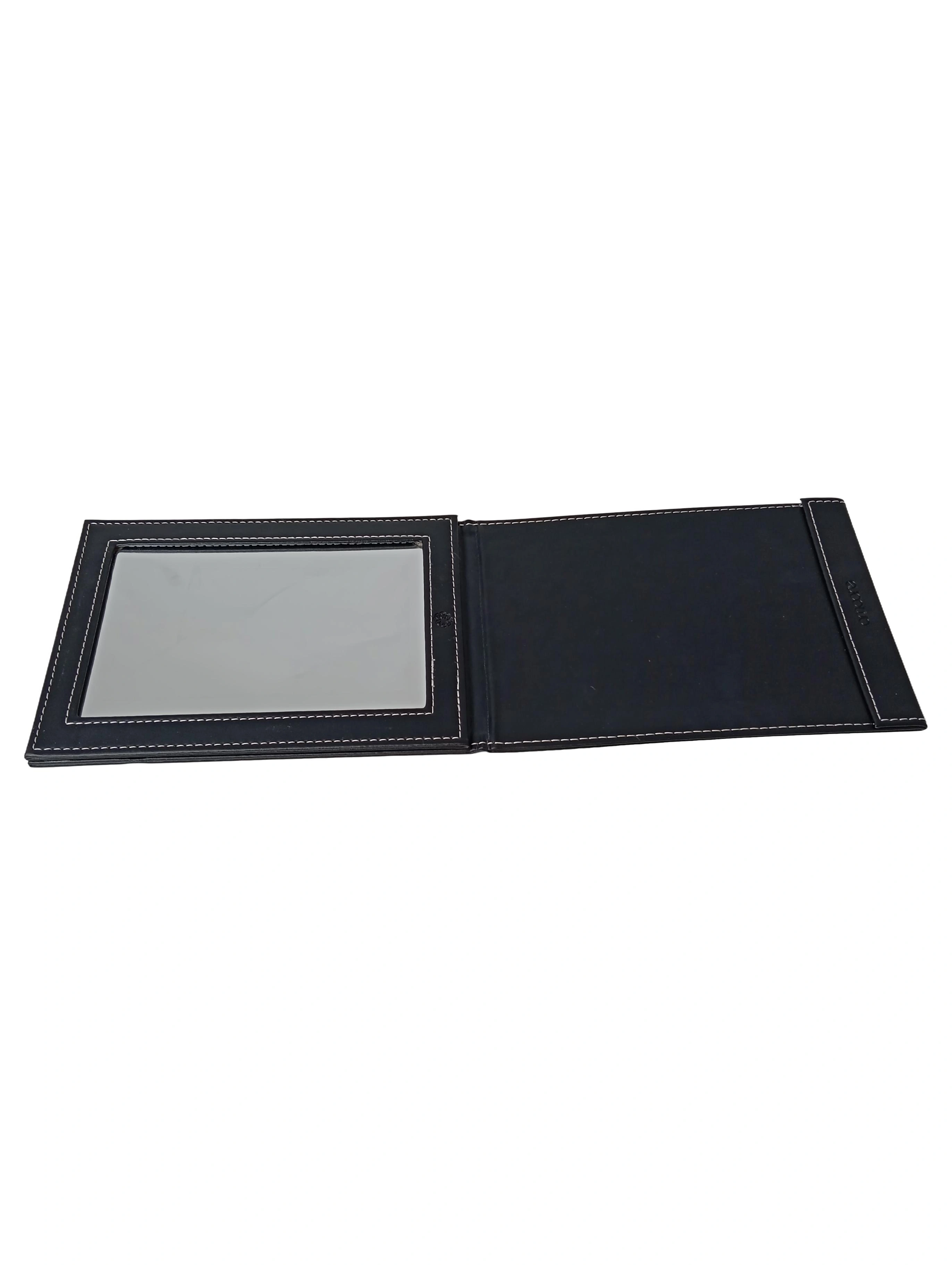 AMOORE Kosmetikspiegel Schwarz Modern Rechteckig 20x15cm Reise Spiegel 1