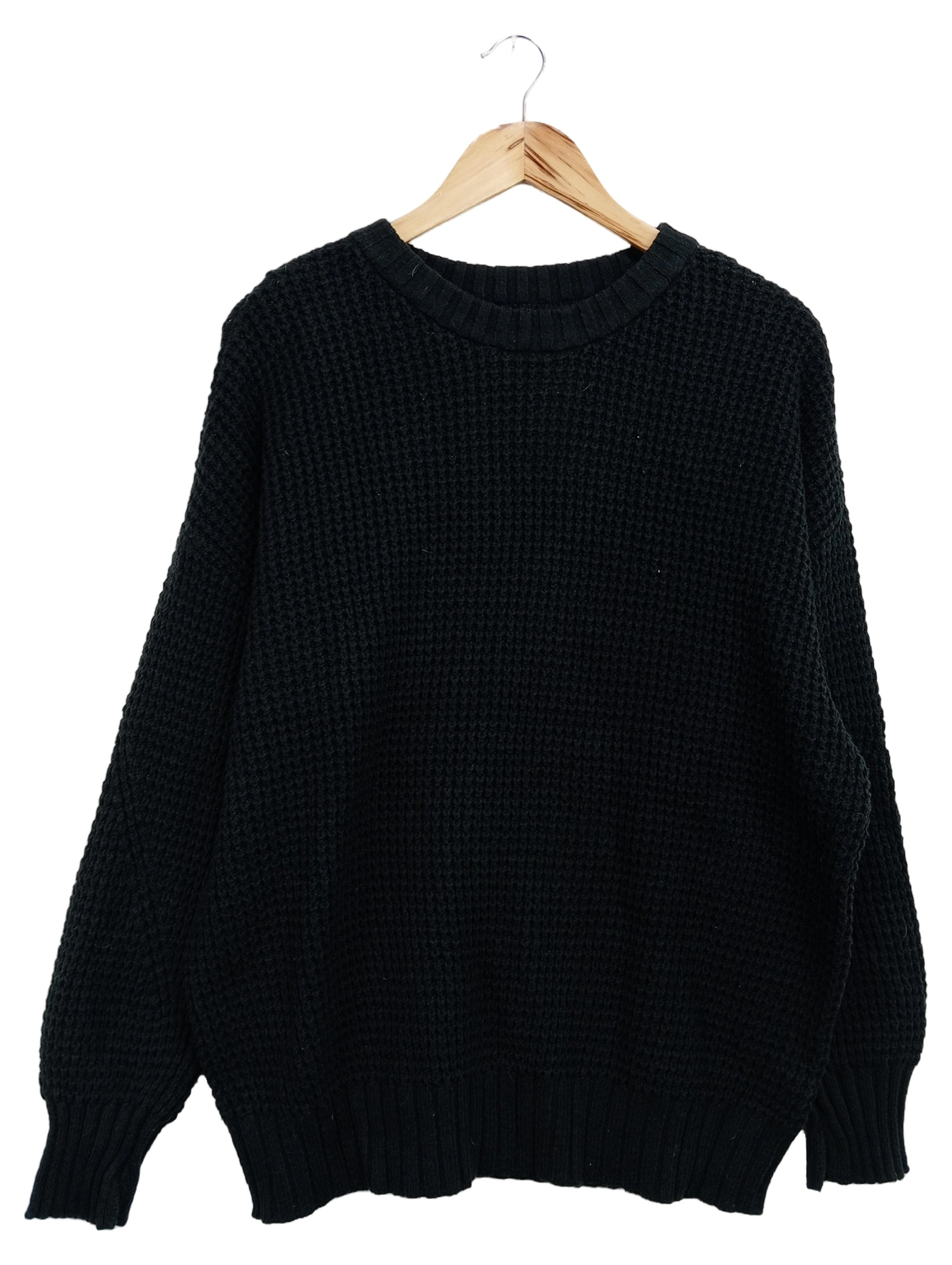AMERICAN EAGLE OUTFITTERS Herren Pullover Strickmuster Schwarz Gr. 46/S Casual 1