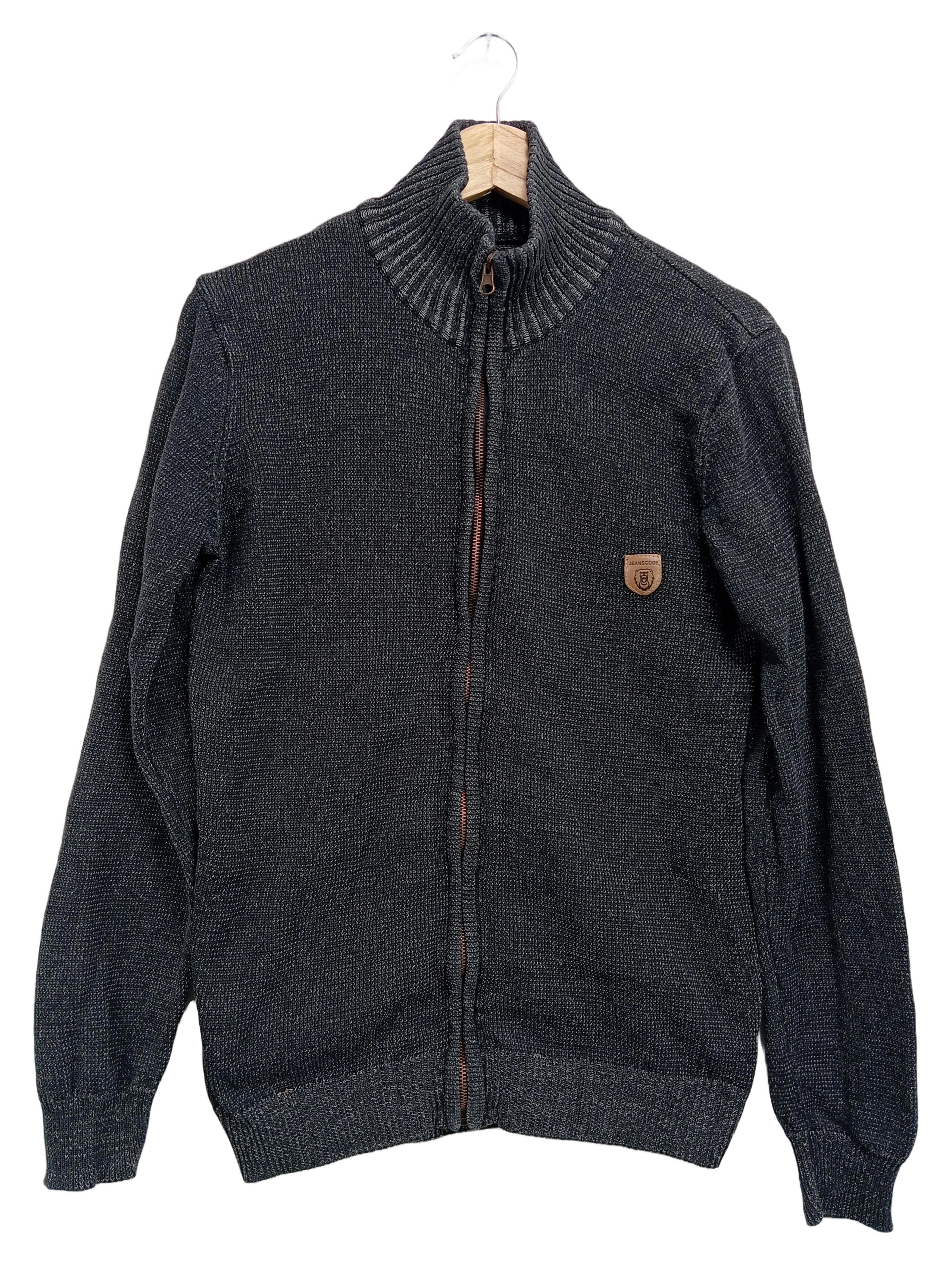 INDICODE Herren Strickjacke Grau Meliert Klassisch Gr. 46/S Baumwolle 1
