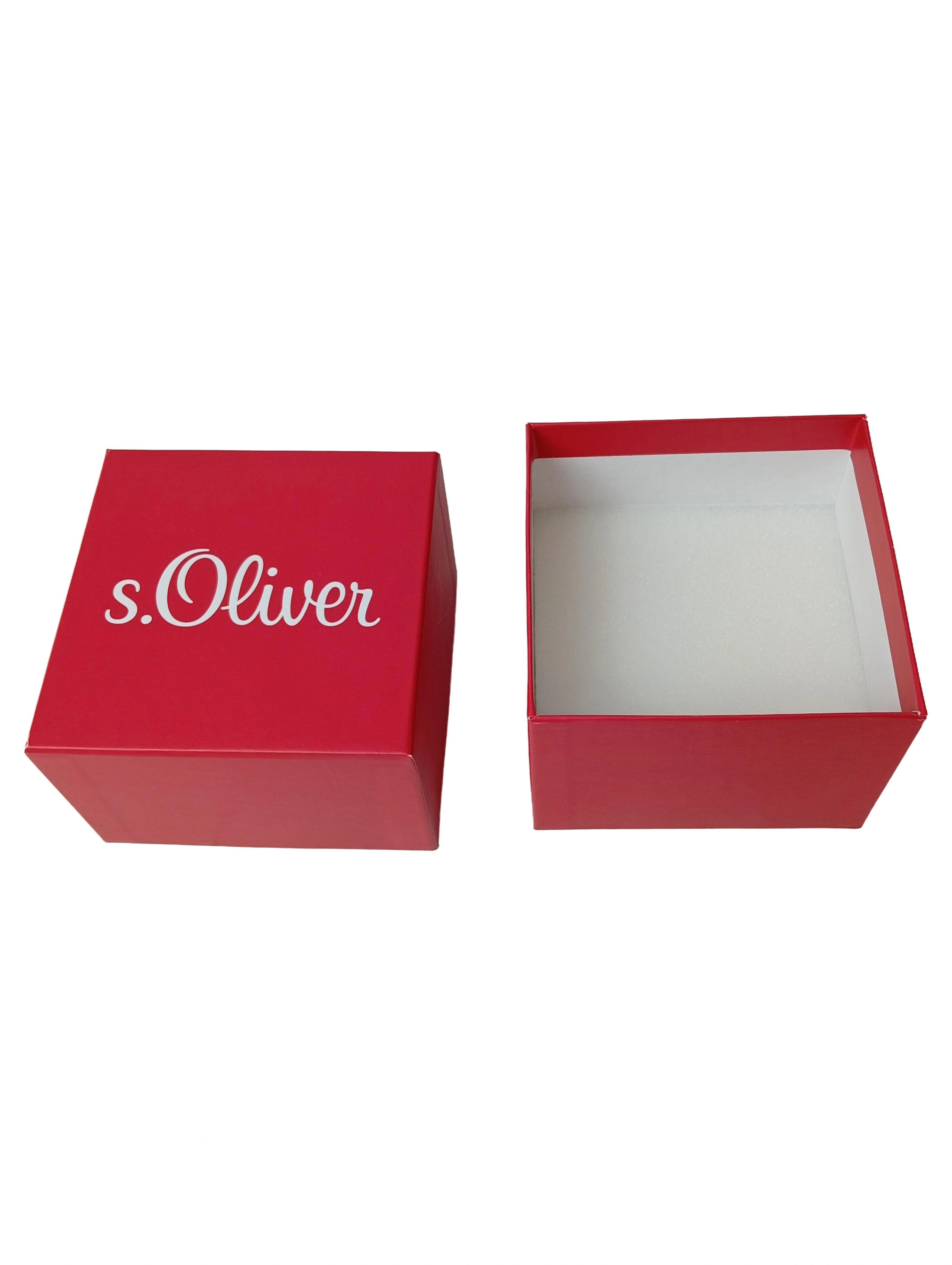 S.OLIVER Schmuckschatulle Rot Modern Geschenkbox Papier 9x9x7.5cm 1