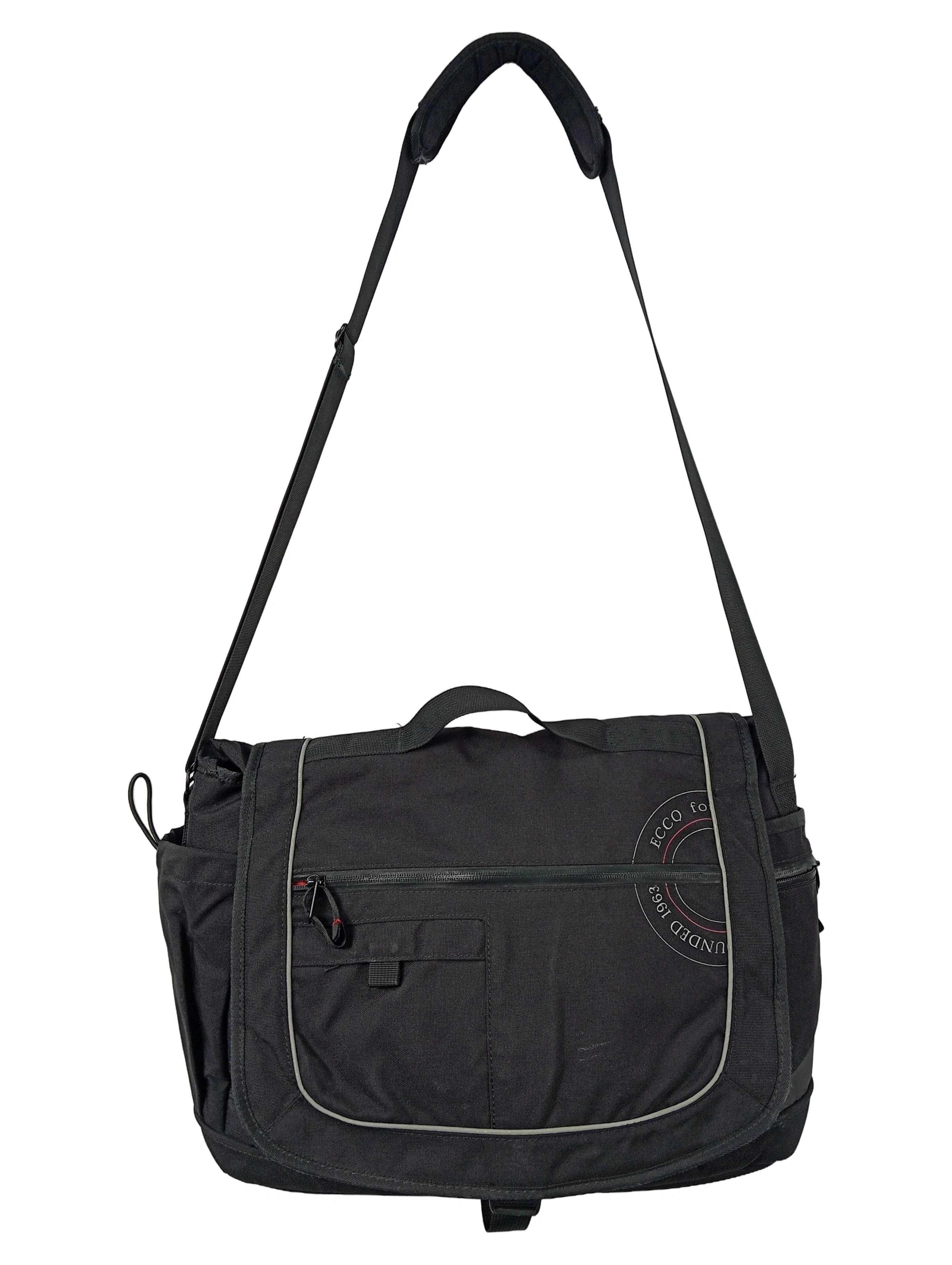 ECCO Herren Aktentasche Business Messenger Bag Schwarz Polyester 1