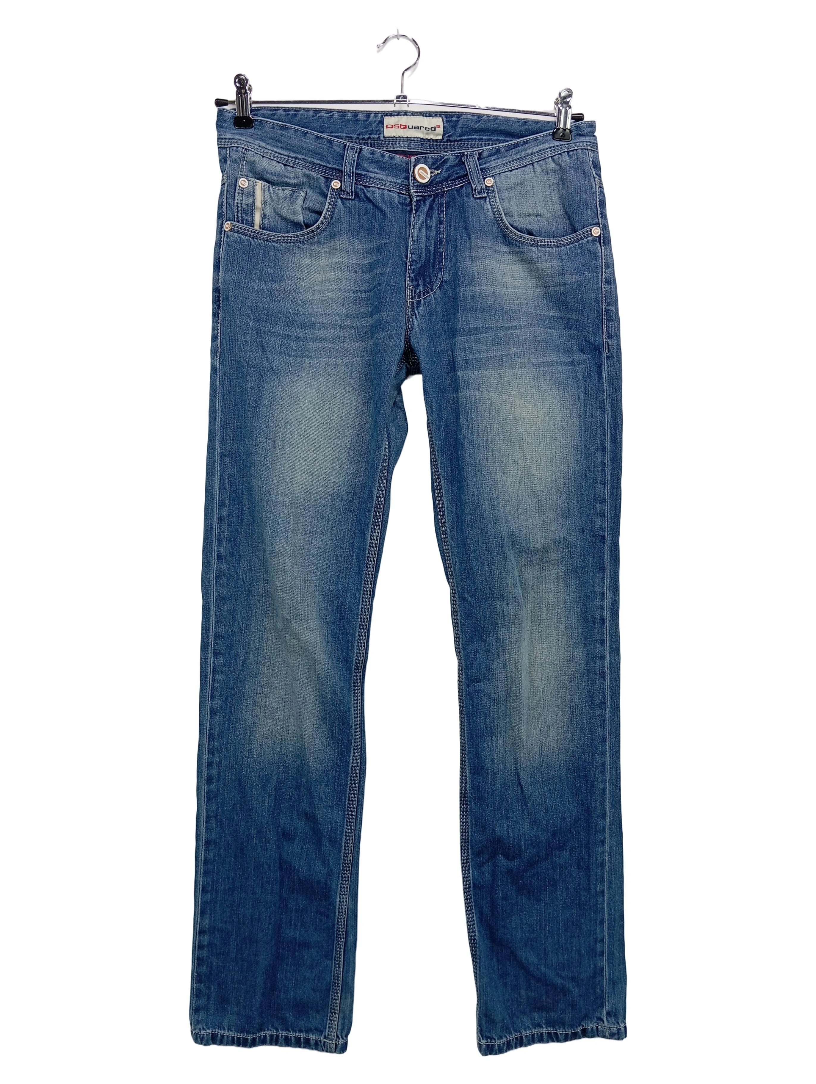 Dsquared2 Damen Jeans Straight Leg W30 Blau Casual 1