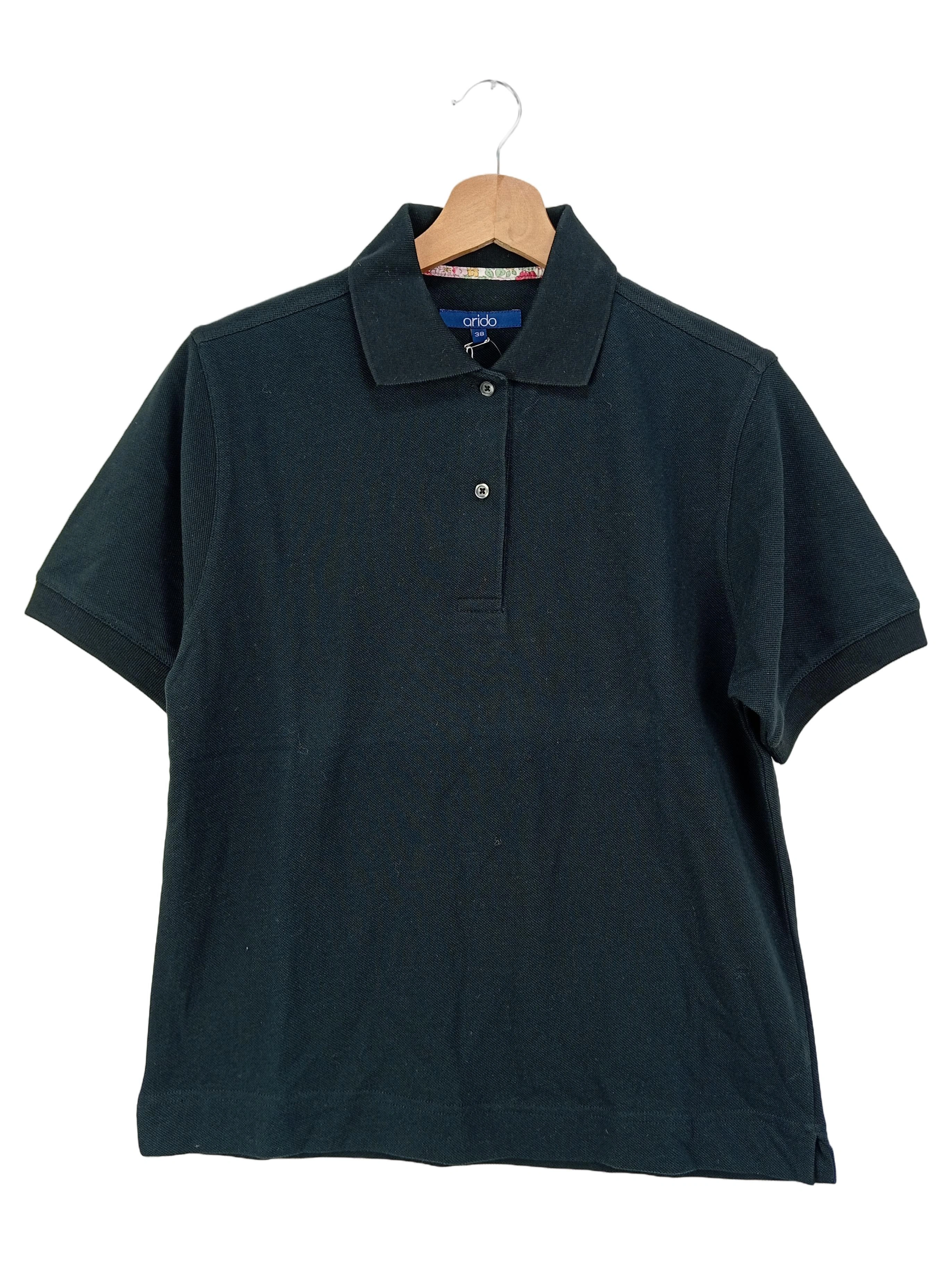 Arido Damen Poloshirt Gr. 38/M Schwarz Baumwolle Kurzarm Casual 1