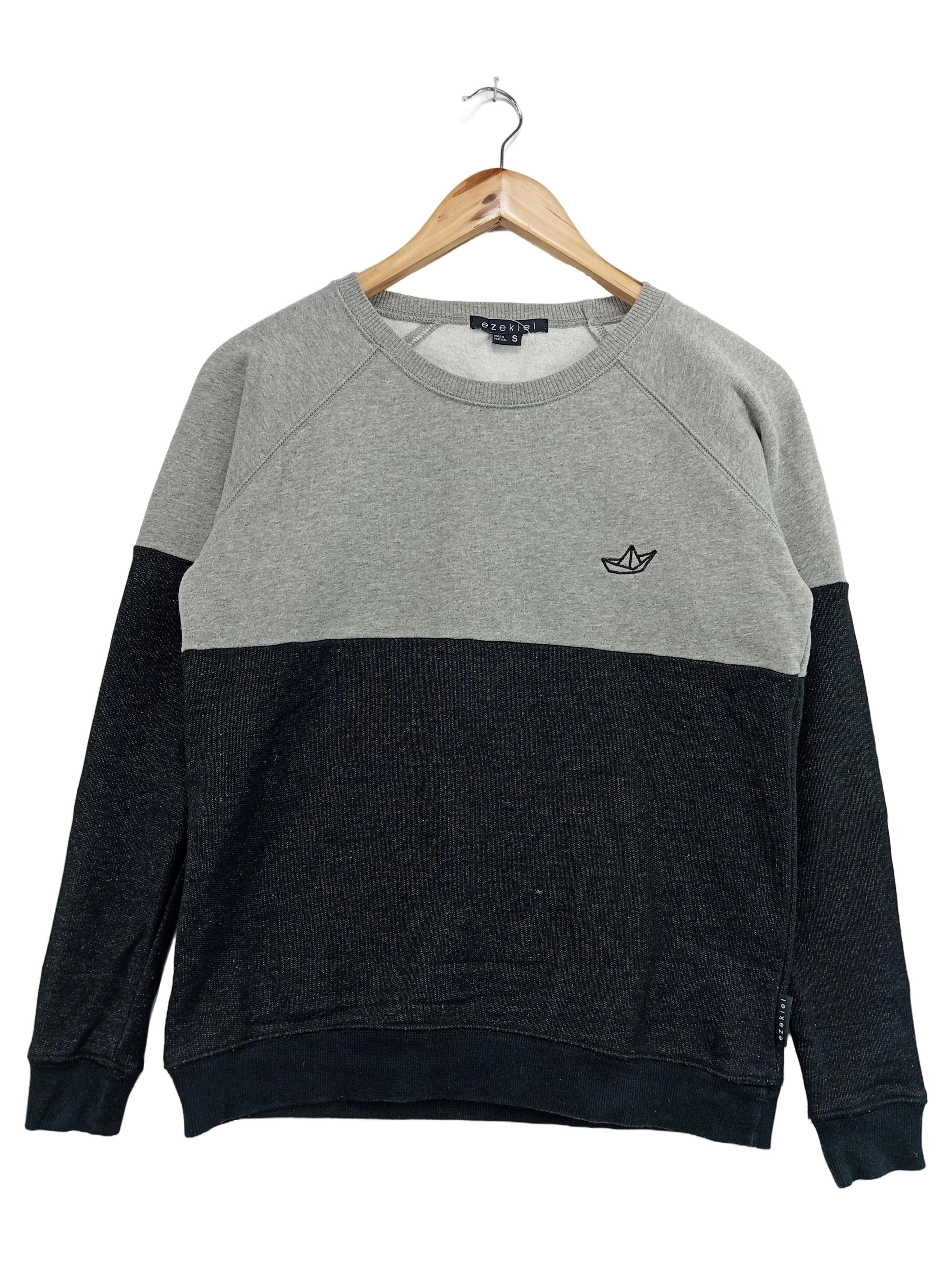 EZEKIEL Herren Pullover Sweatshirt Gr. 46/S Grau Streetwear Casual 1