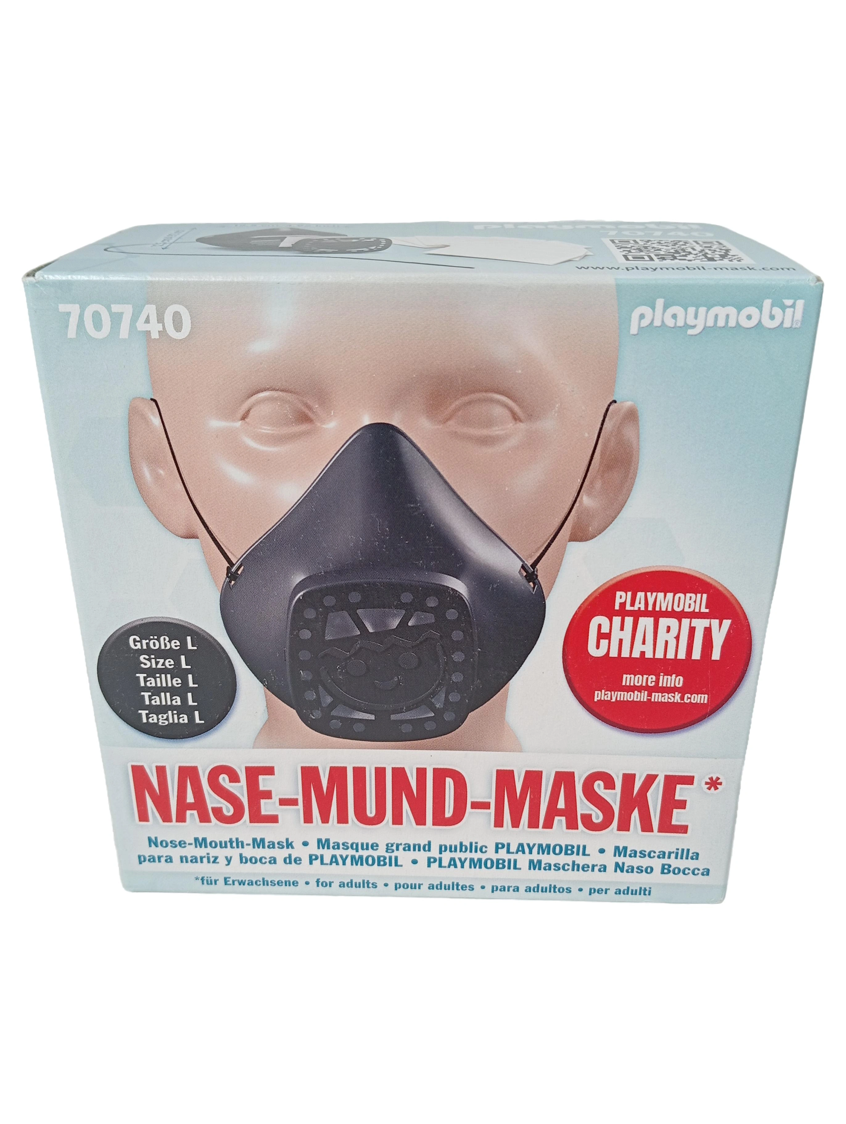 Playmobil Nase-Mund-Maske Größe L Schwarz Schutzmaske Mundschutz 1
