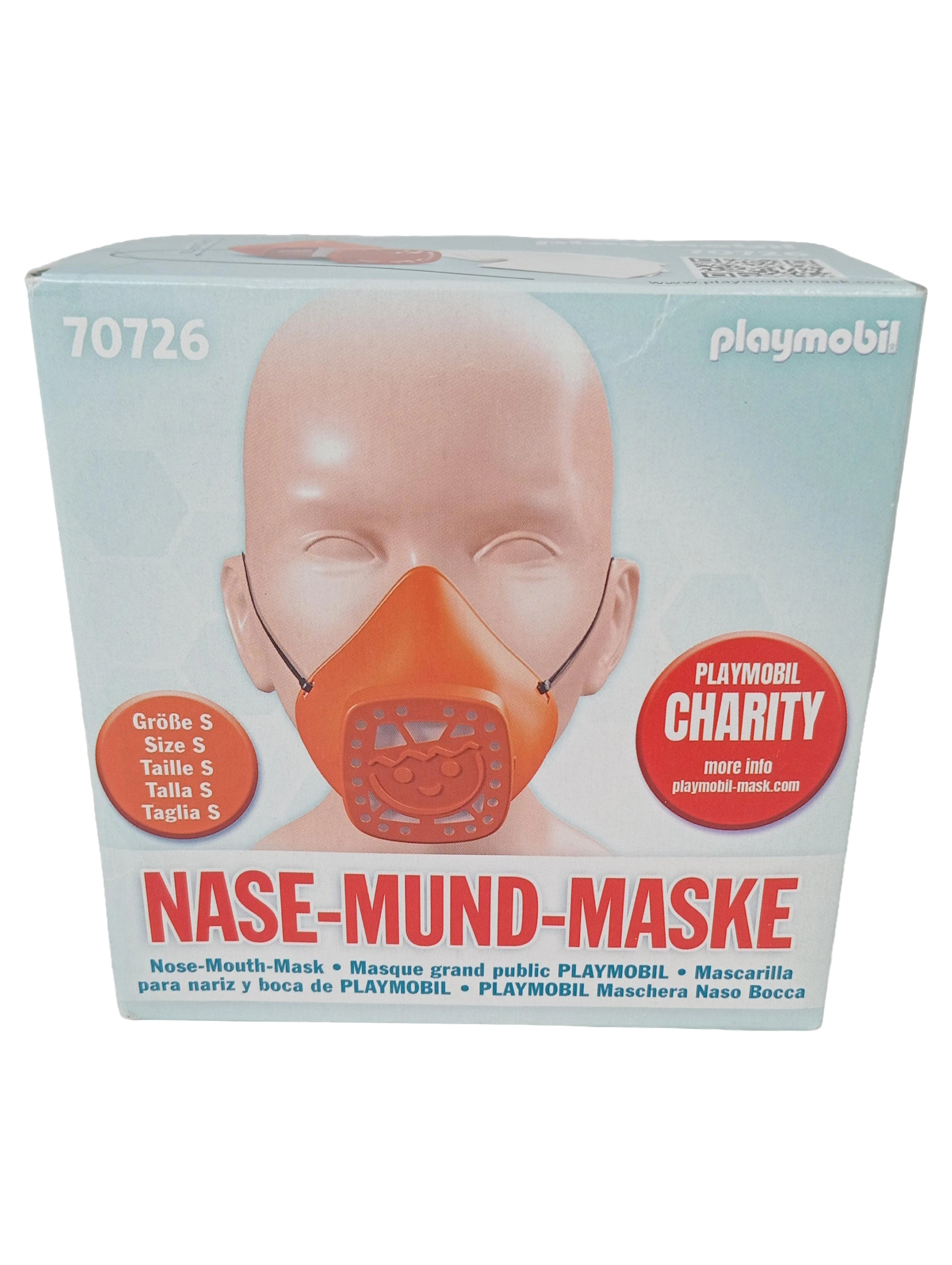 Playmobil Nase-Mund-Maske Größe S Orange Kinder Maske 1