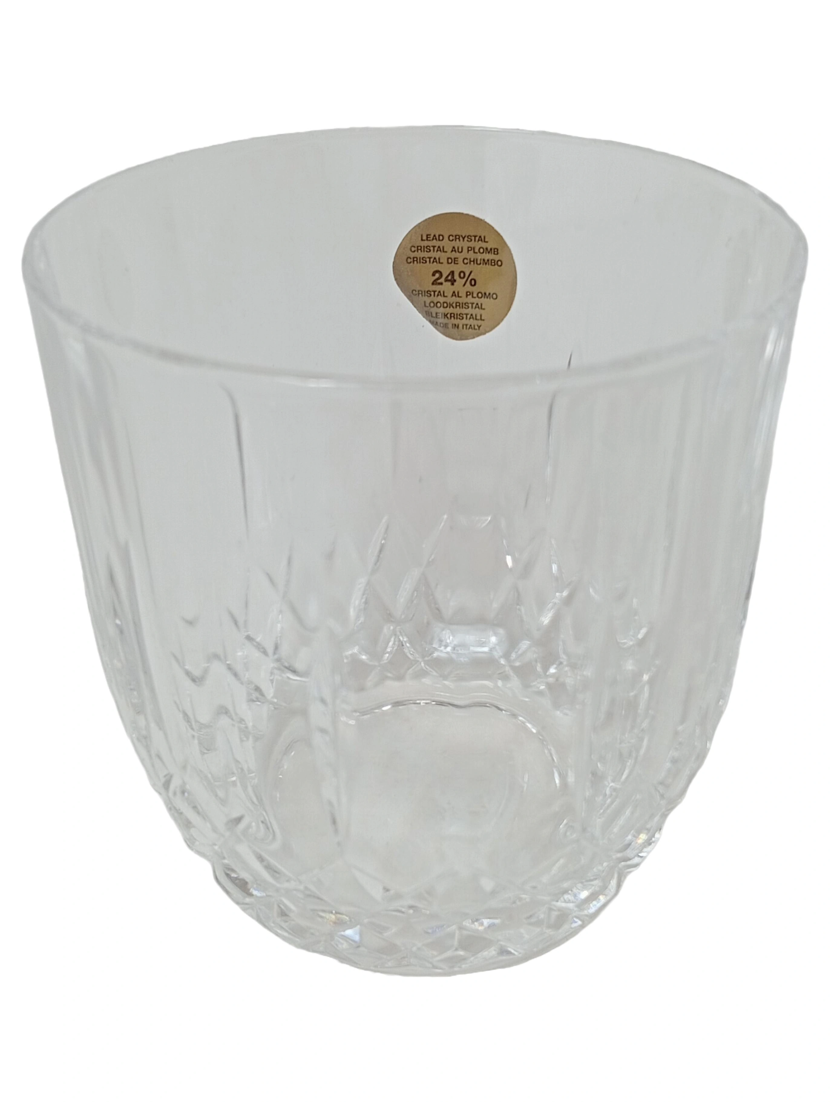 CAPRI Trinkglas Bleikristall Elegant Transparent 8cm Geometrisches Muster 1