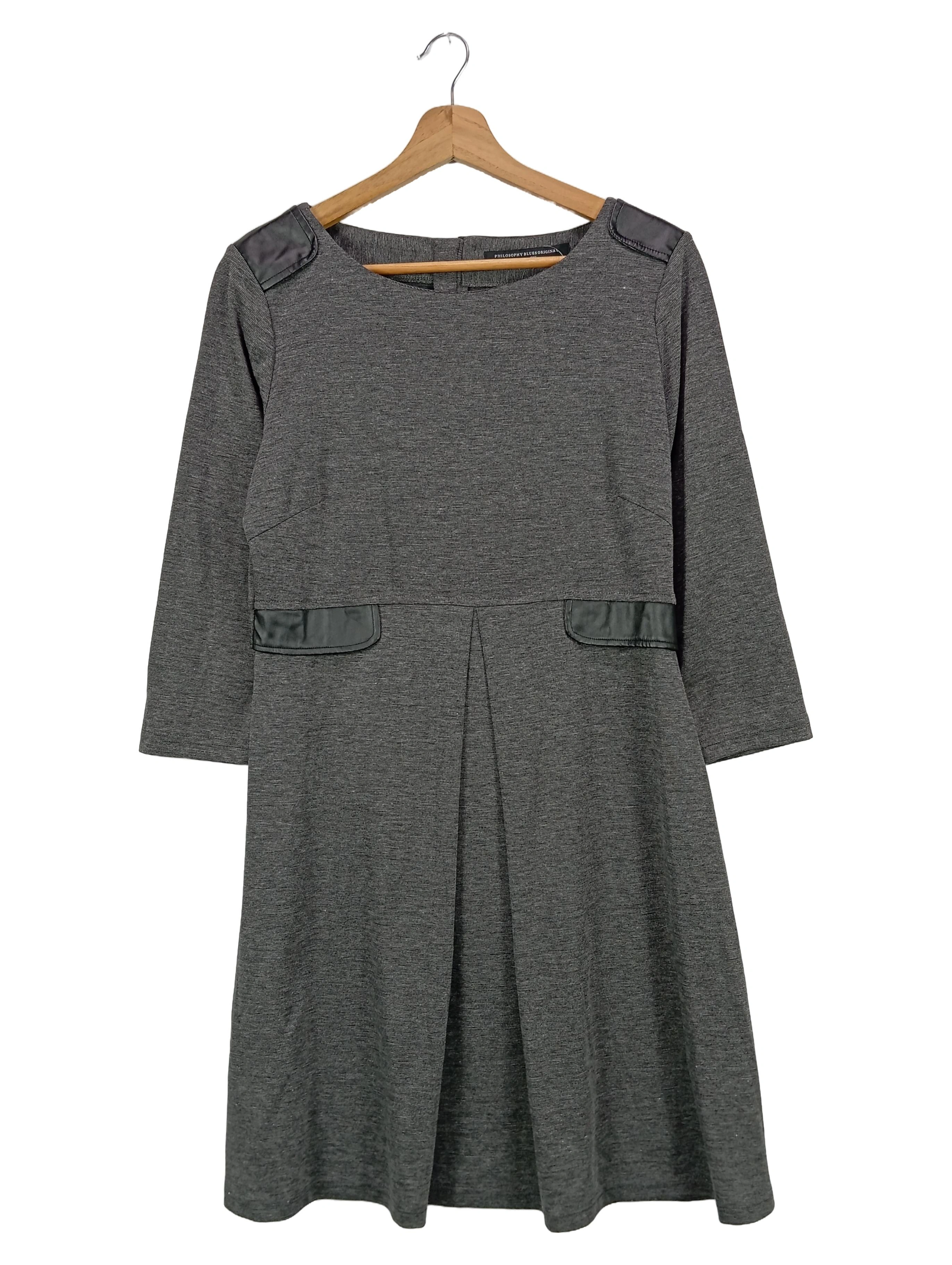 PHILOSOPHY BLUES ORIGINAL Freizeitkleid Damen Grau 38/M Klassisch Elegant 1