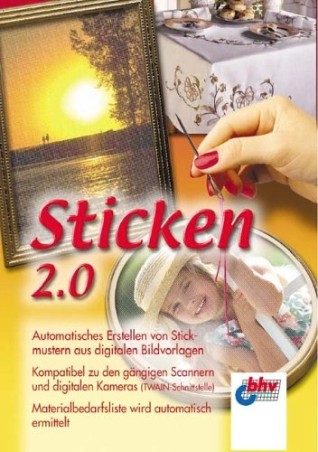 bhv Sticken 2.0 PC Designsoftware Stickmuster Erstellung Foto Grafik Umwandlung 1